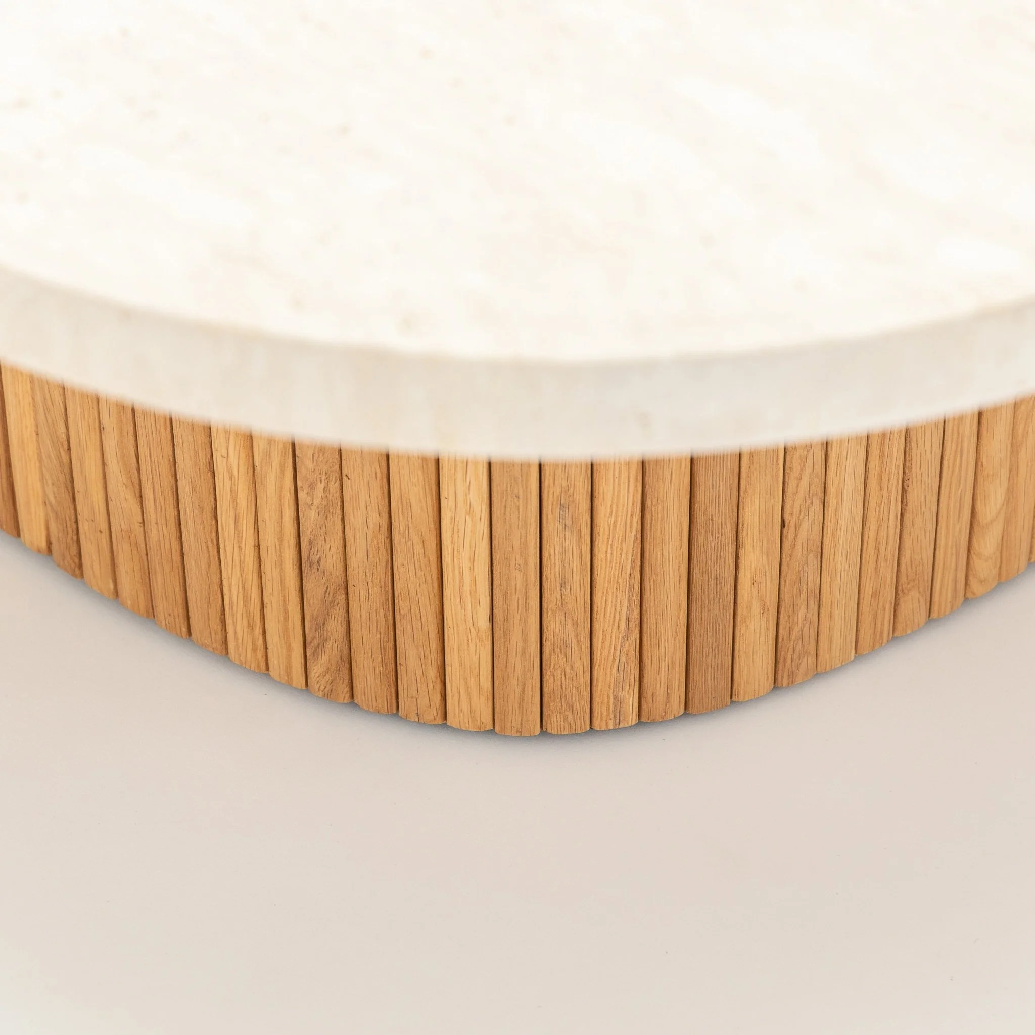 Gion Coffee Table 95 - Light Oak & Travertine - Image 7