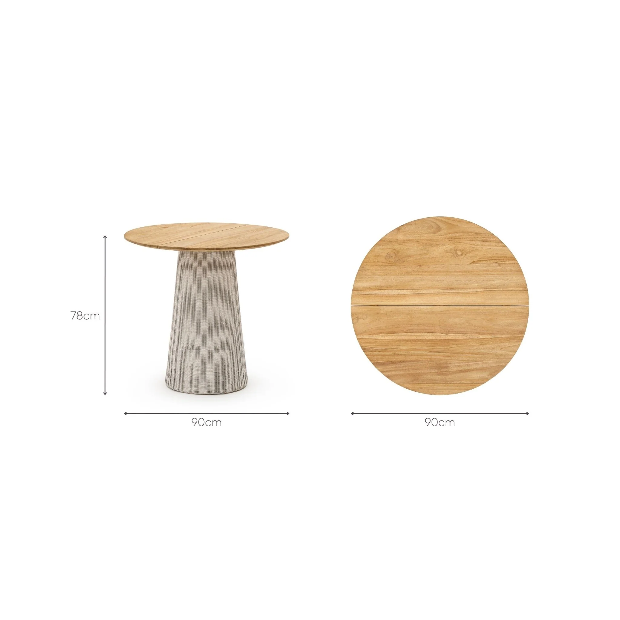 Girona Bistro Table - Honey & Chalk - Image 13