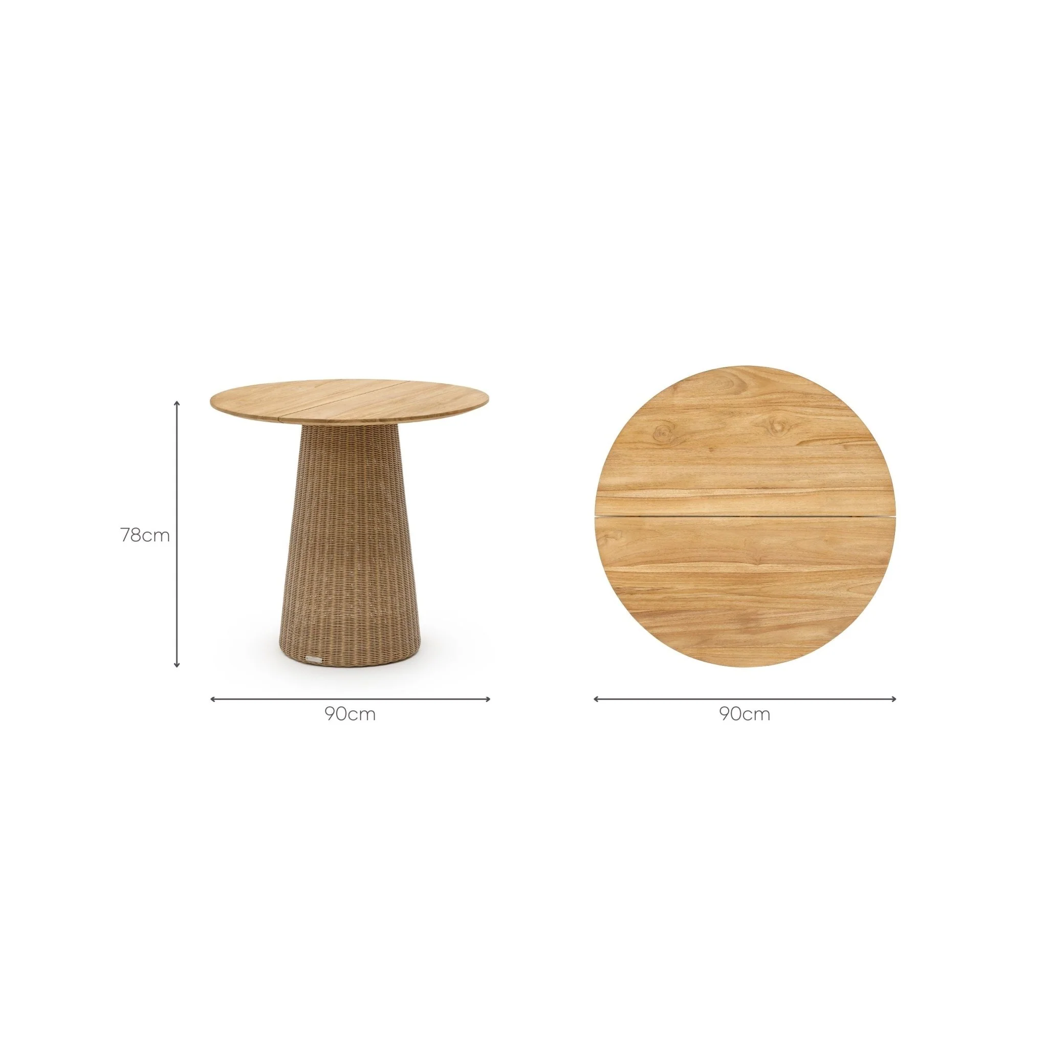 Girona Bistro Table - Honey & Natural - Image 14