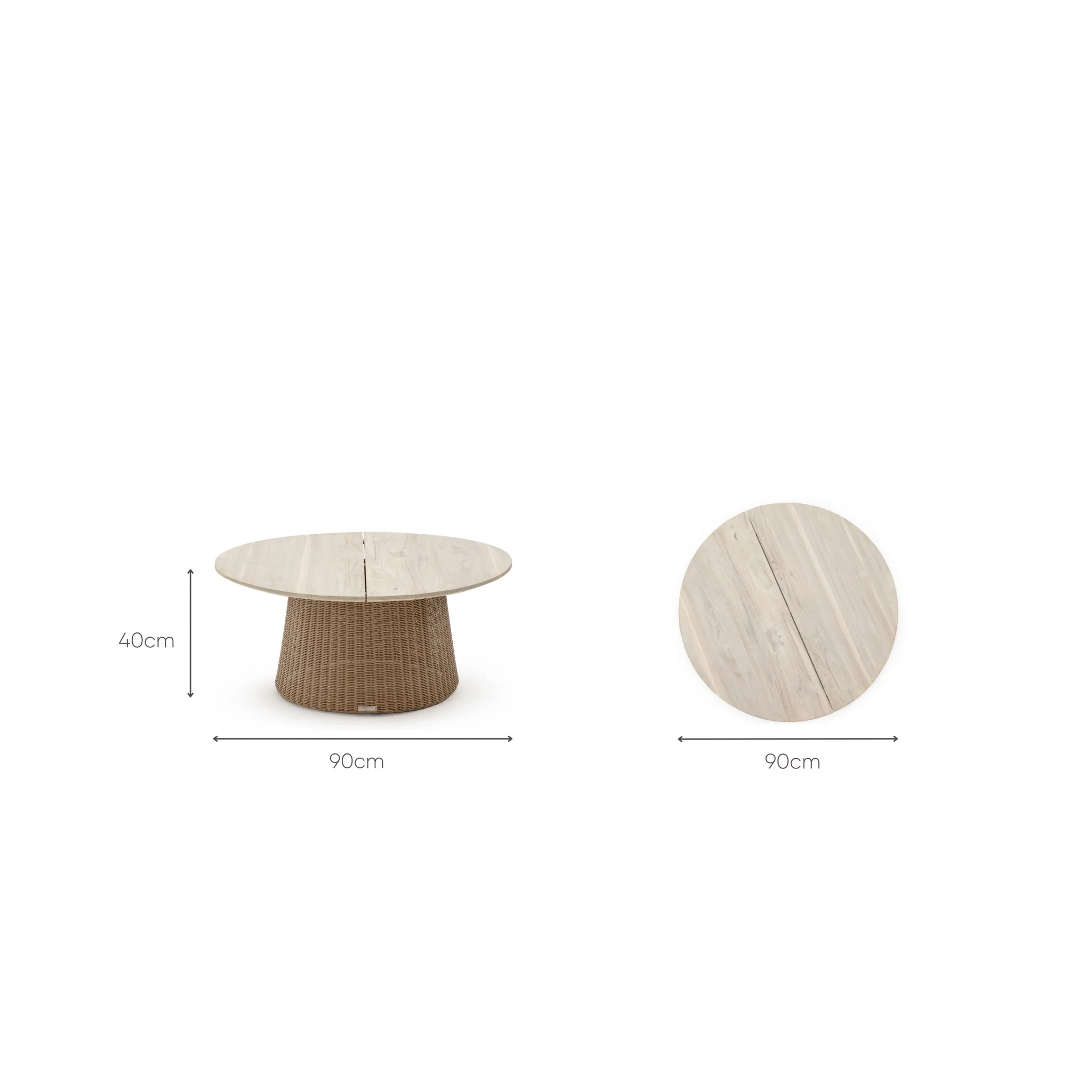 Girona Coffee Table - Aged Teak & Natural - Image 10