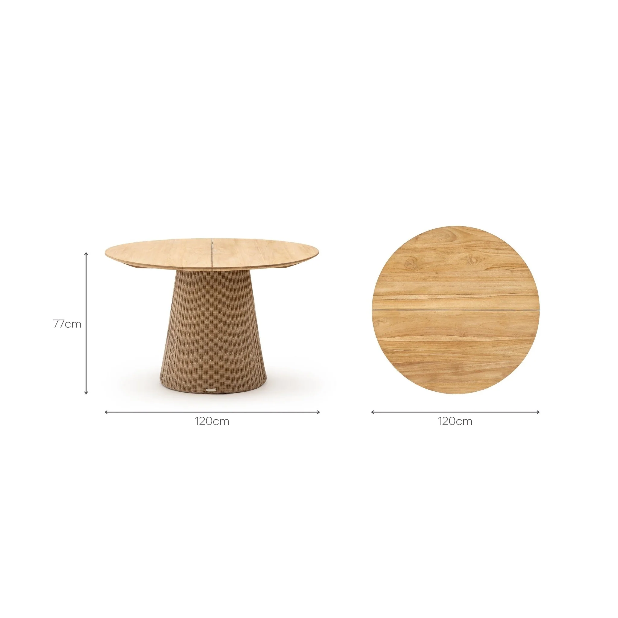 Girona Dining Table - Honey & Natural - Image 12