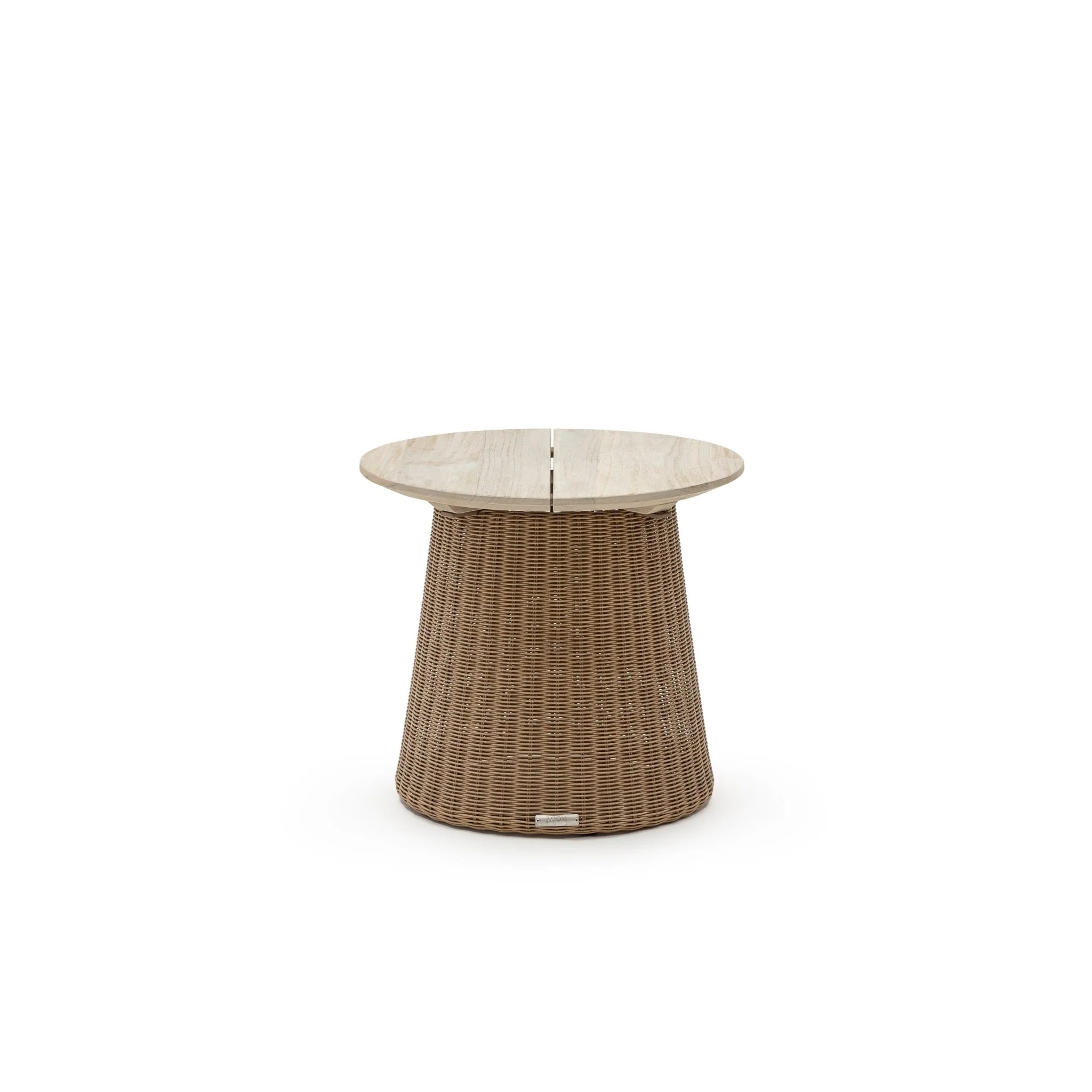 Girona Side Table - Aged Teak & Natural - Image 2
