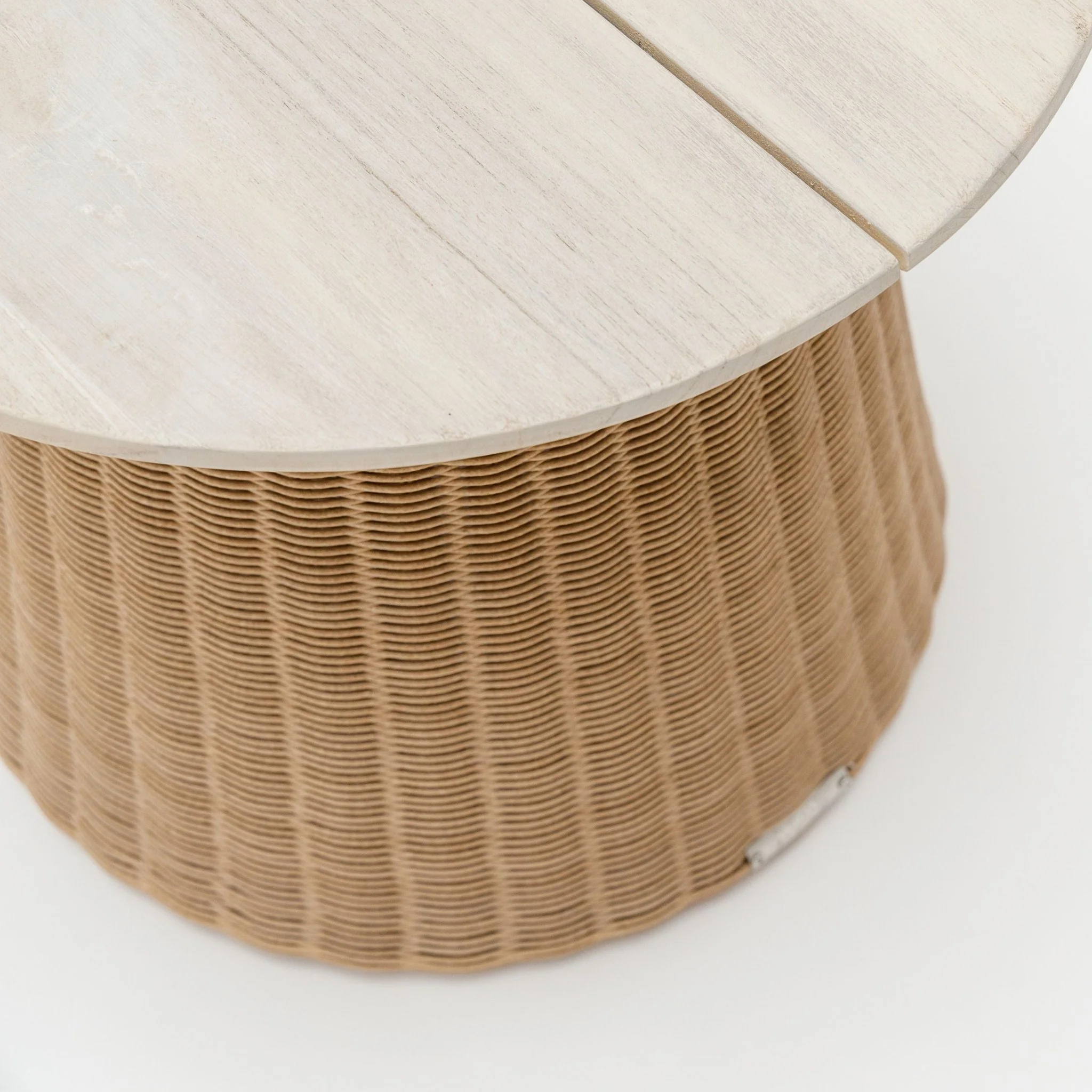 Girona Side Table - Aged Teak & Natural - Image 3