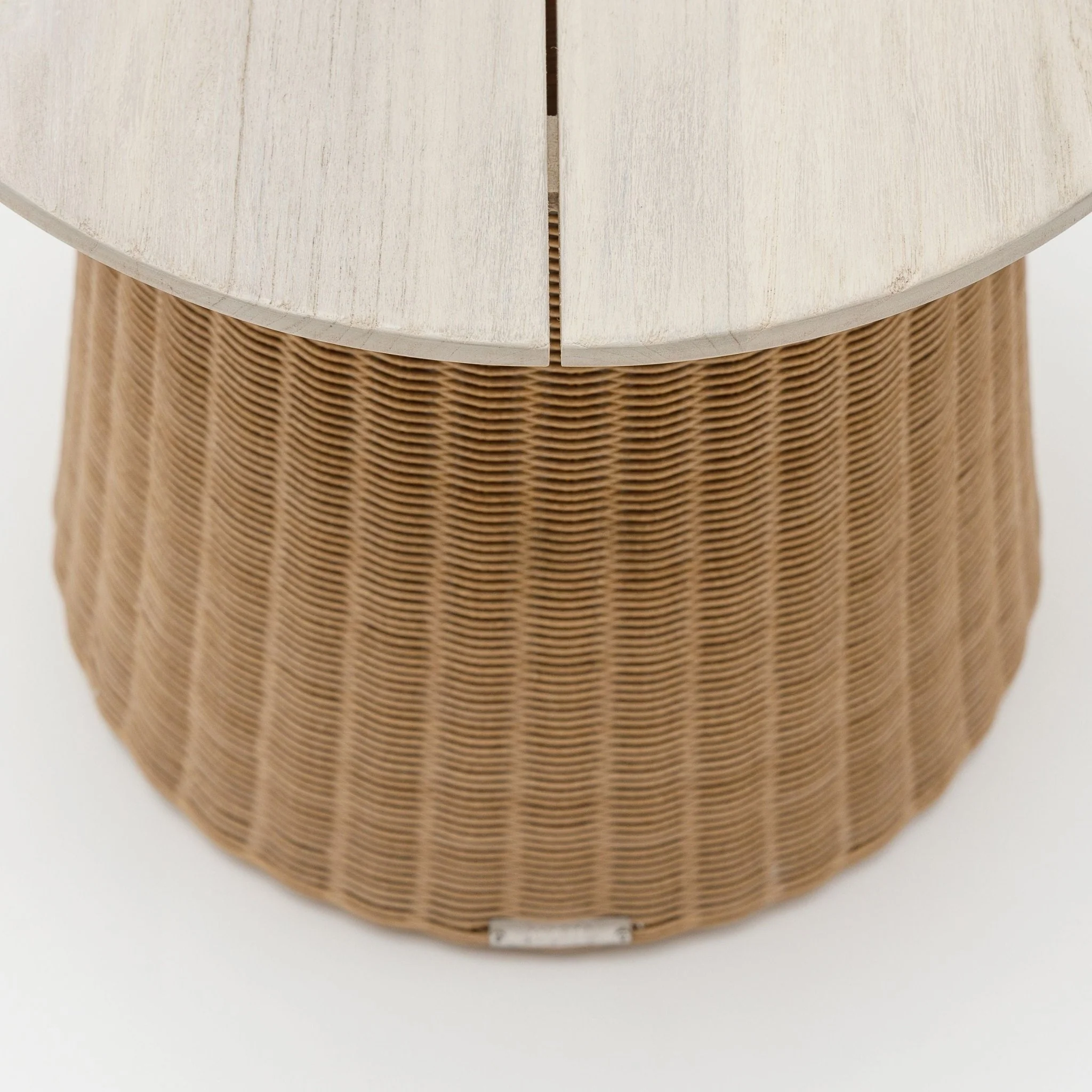 Girona Side Table - Aged Teak & Natural - Image 4