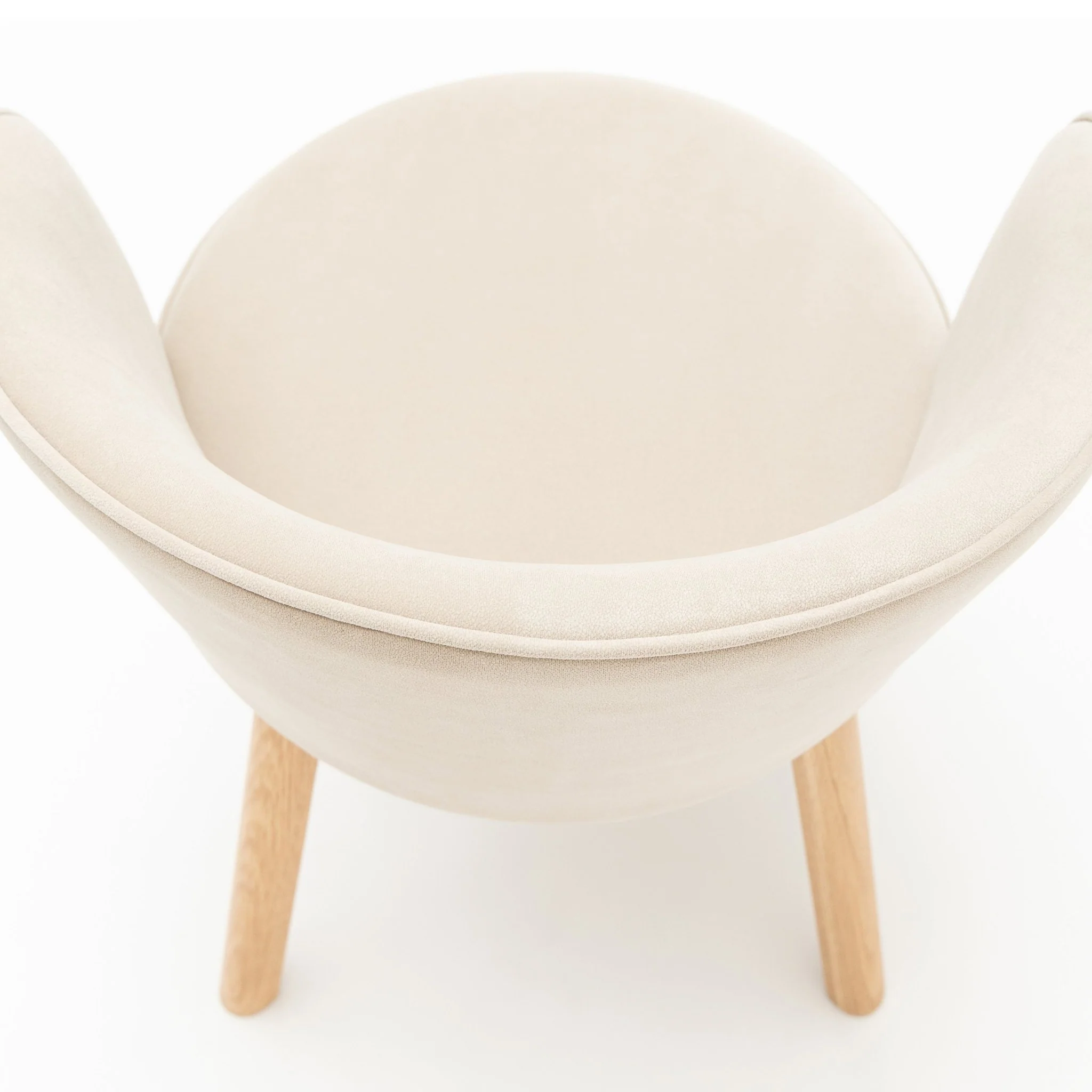 Glide Chair - Light Oak & Ecru - Image 11