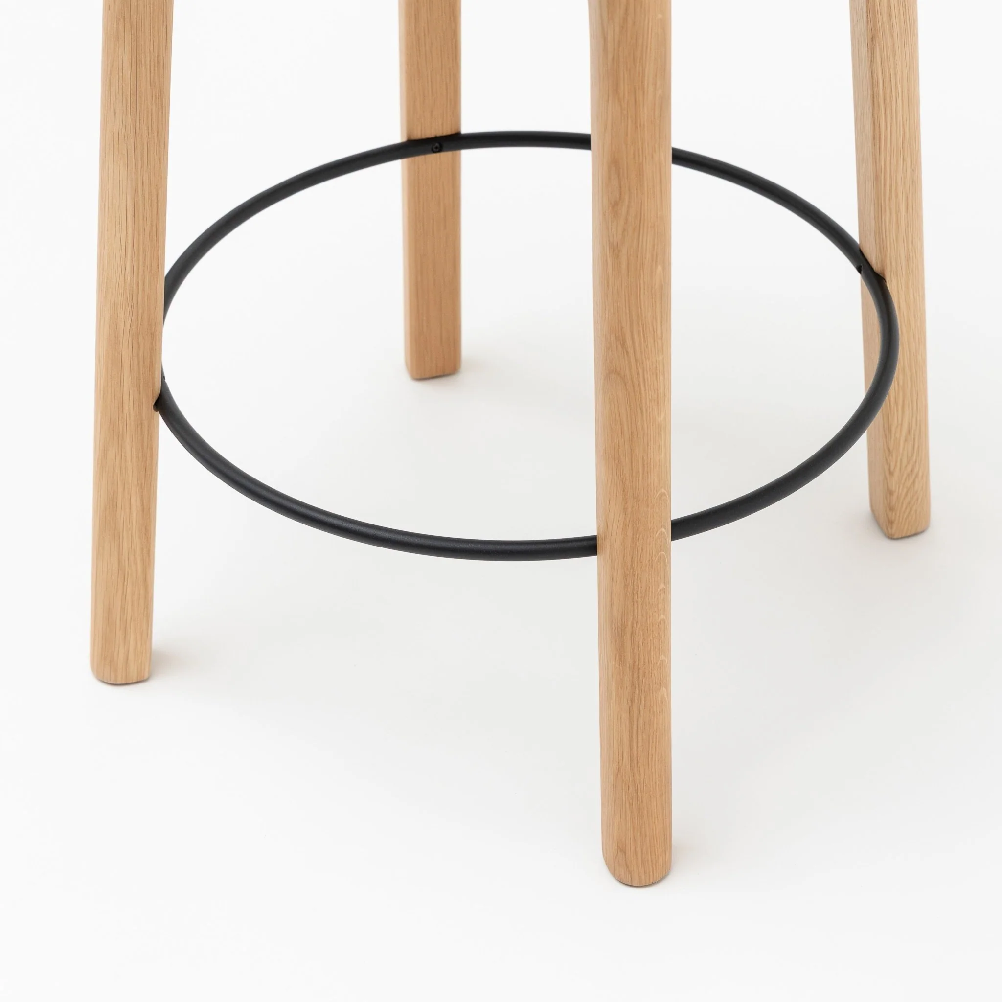Glide Counter Chair - Light Oak & Pecan Leather - Image 8