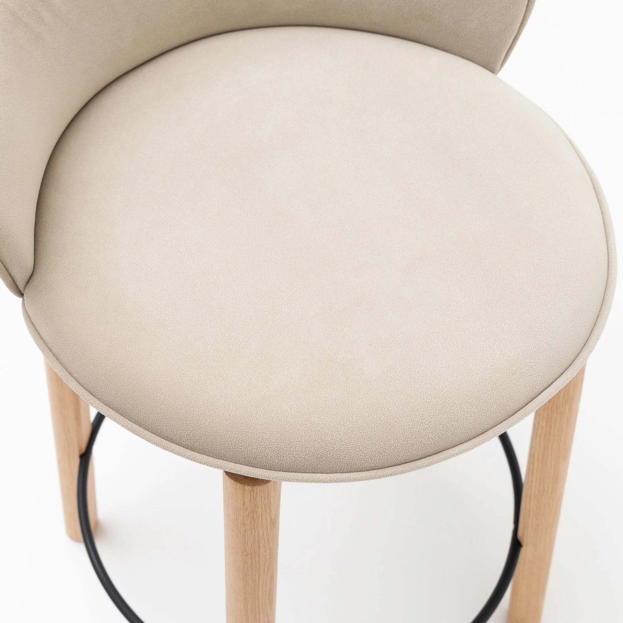 Glide Counter Chair - Light Oak & Ecru - Image 10