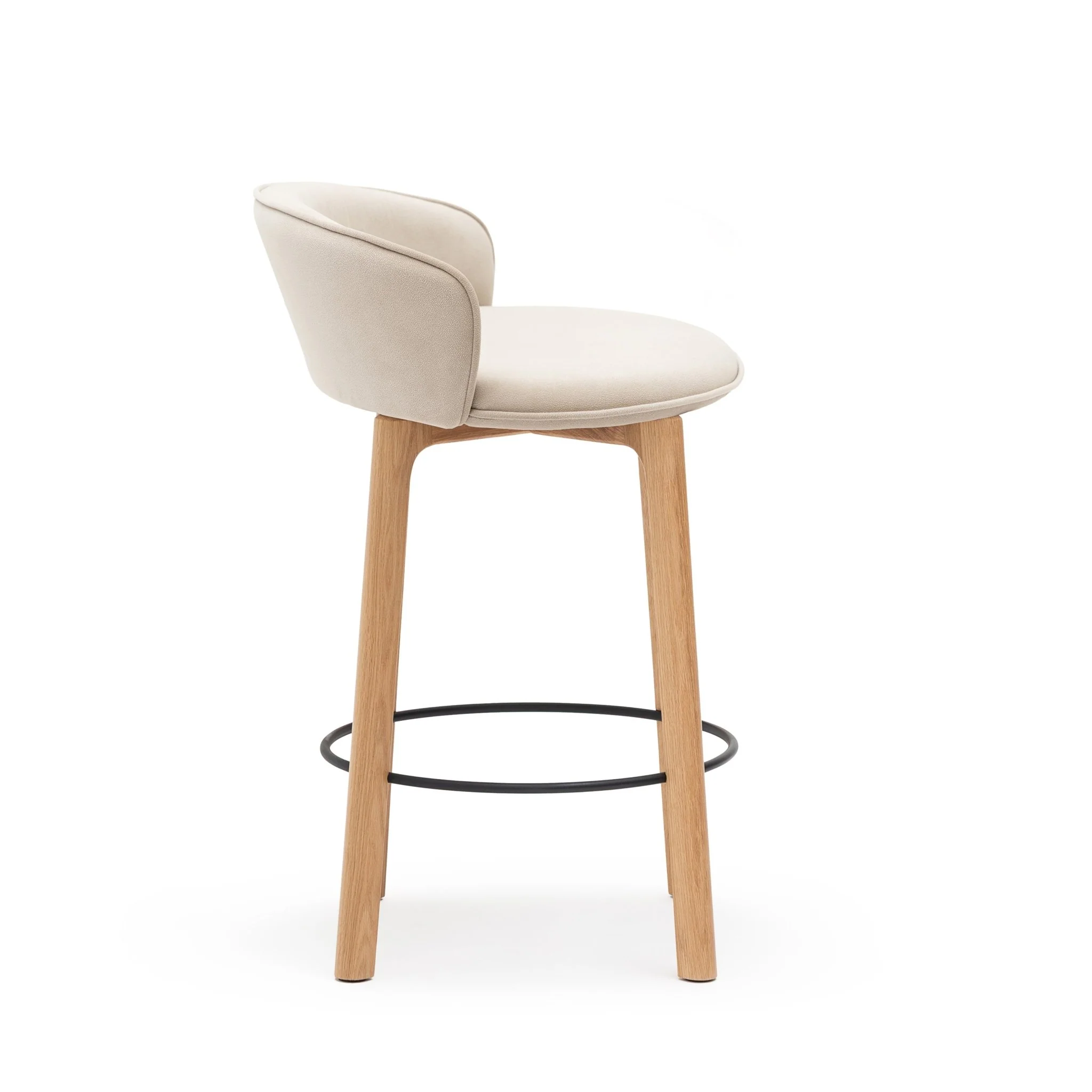 Glide Counter Chair - Light Oak & Ecru - Image 3