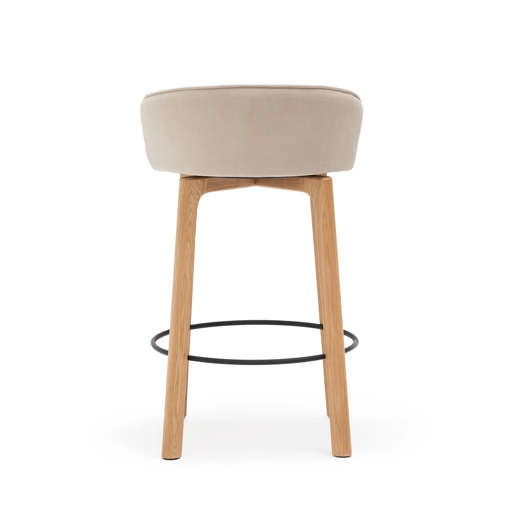 Glide Counter Chair - Light Oak & Ecru - Image 4