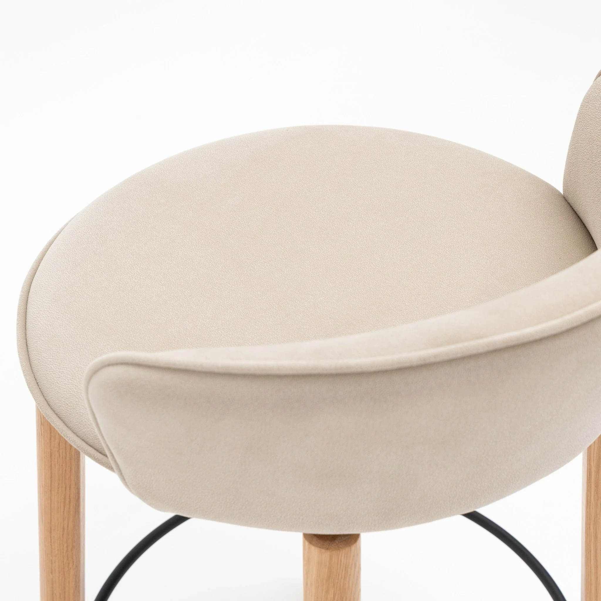 Glide Counter Chair - Light Oak & Ecru - Image 5