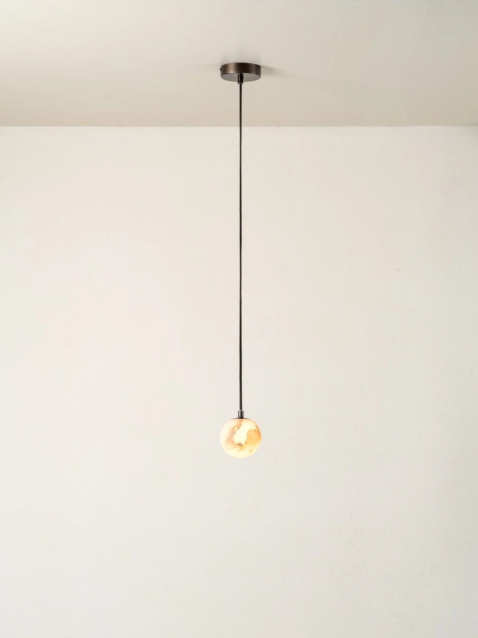 Globa - Alabaster Glass And Bronze Ceiling Pendant - Image 2
