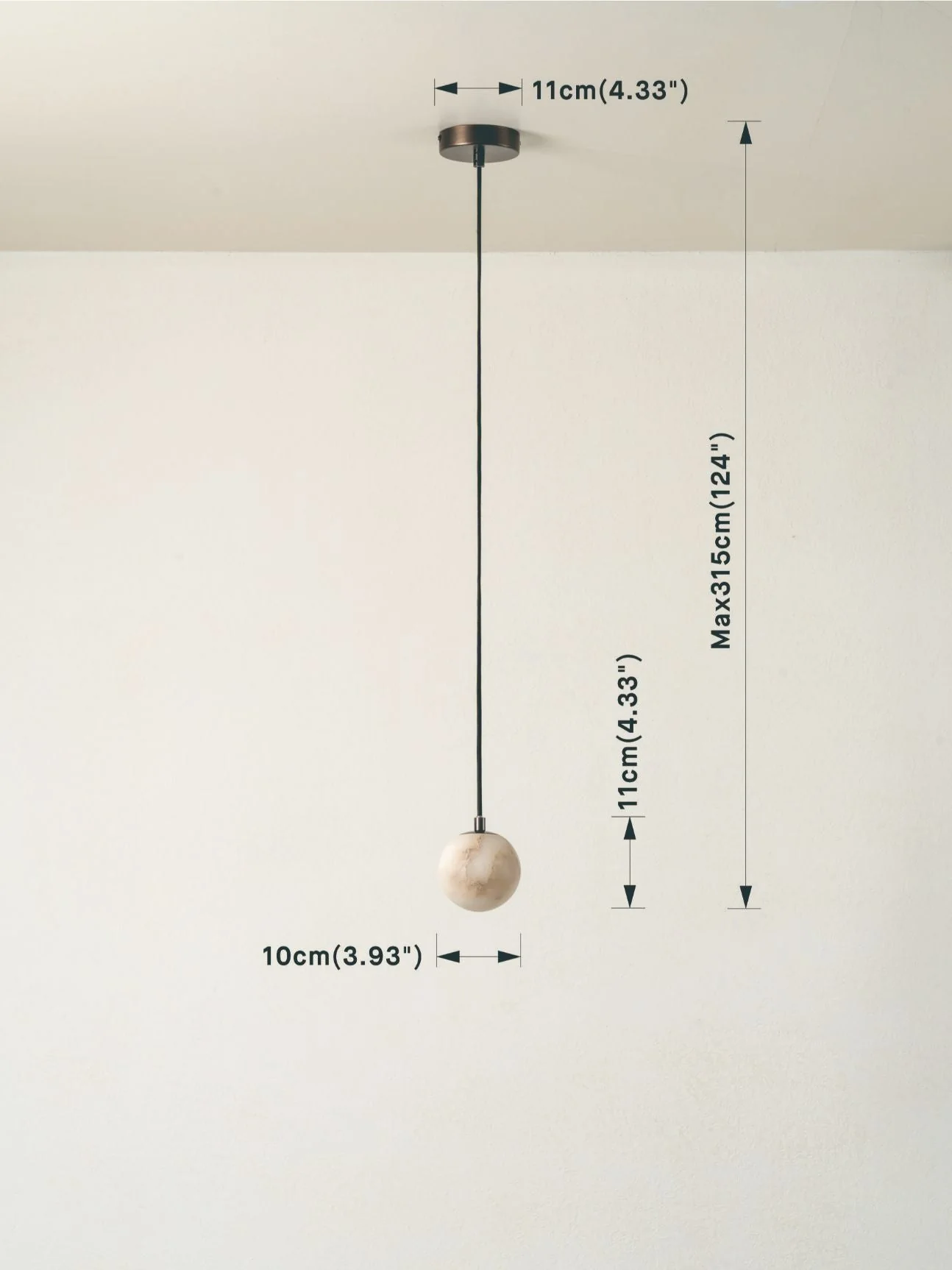 Globa - Alabaster Glass And Bronze Ceiling Pendant - Image 5