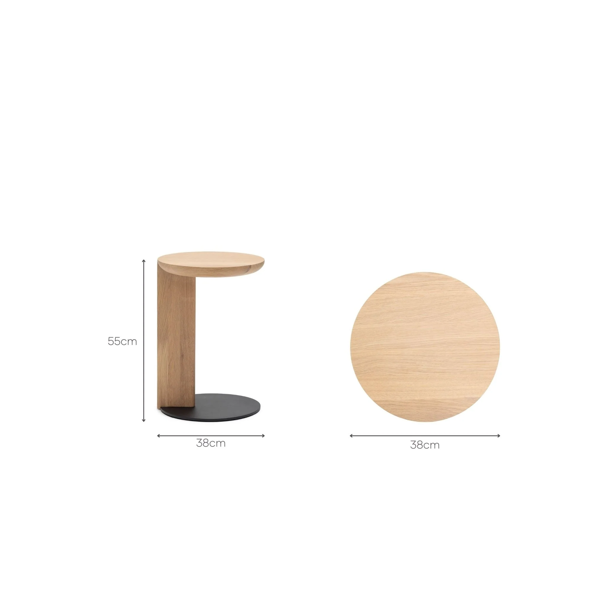 Guild Side Table - Blonde Oak and Black - Image 11