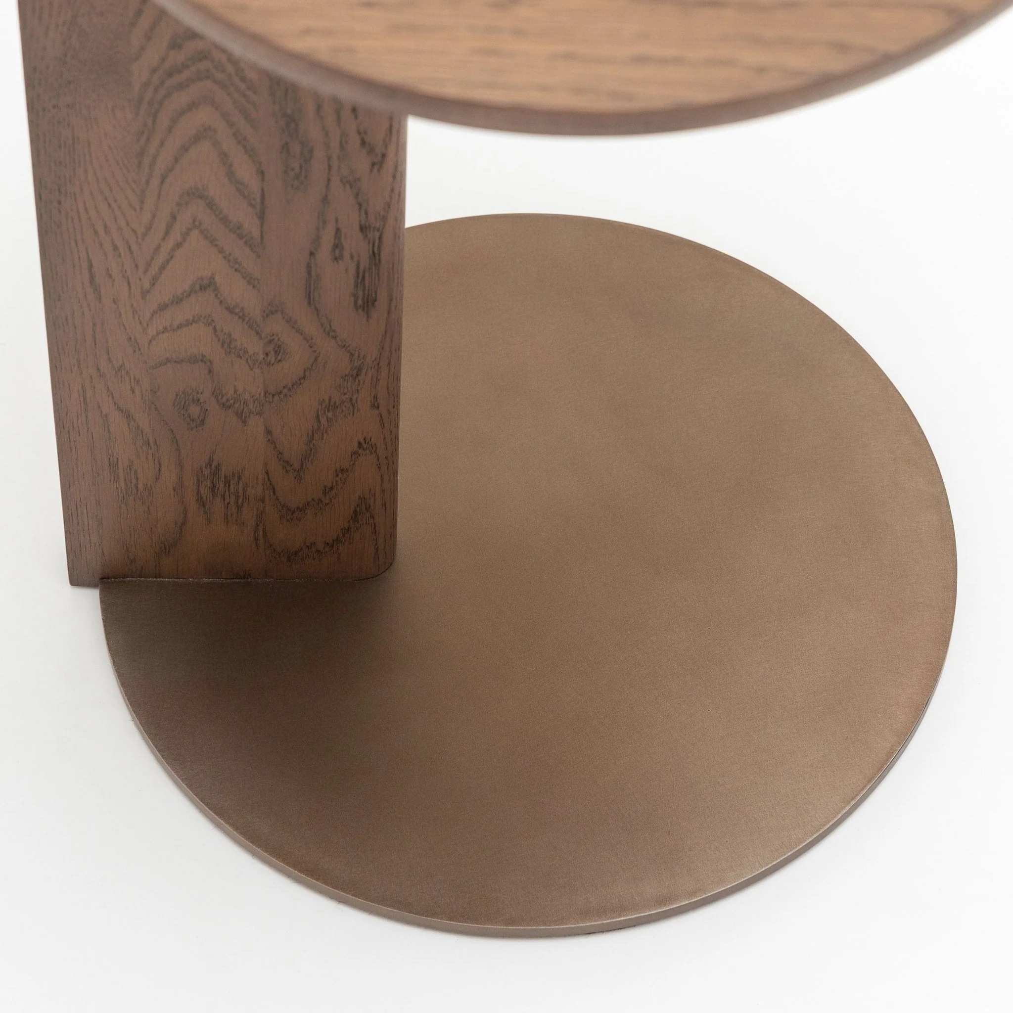 Guild Side Table - Latte Oak and Bronze - Image 4