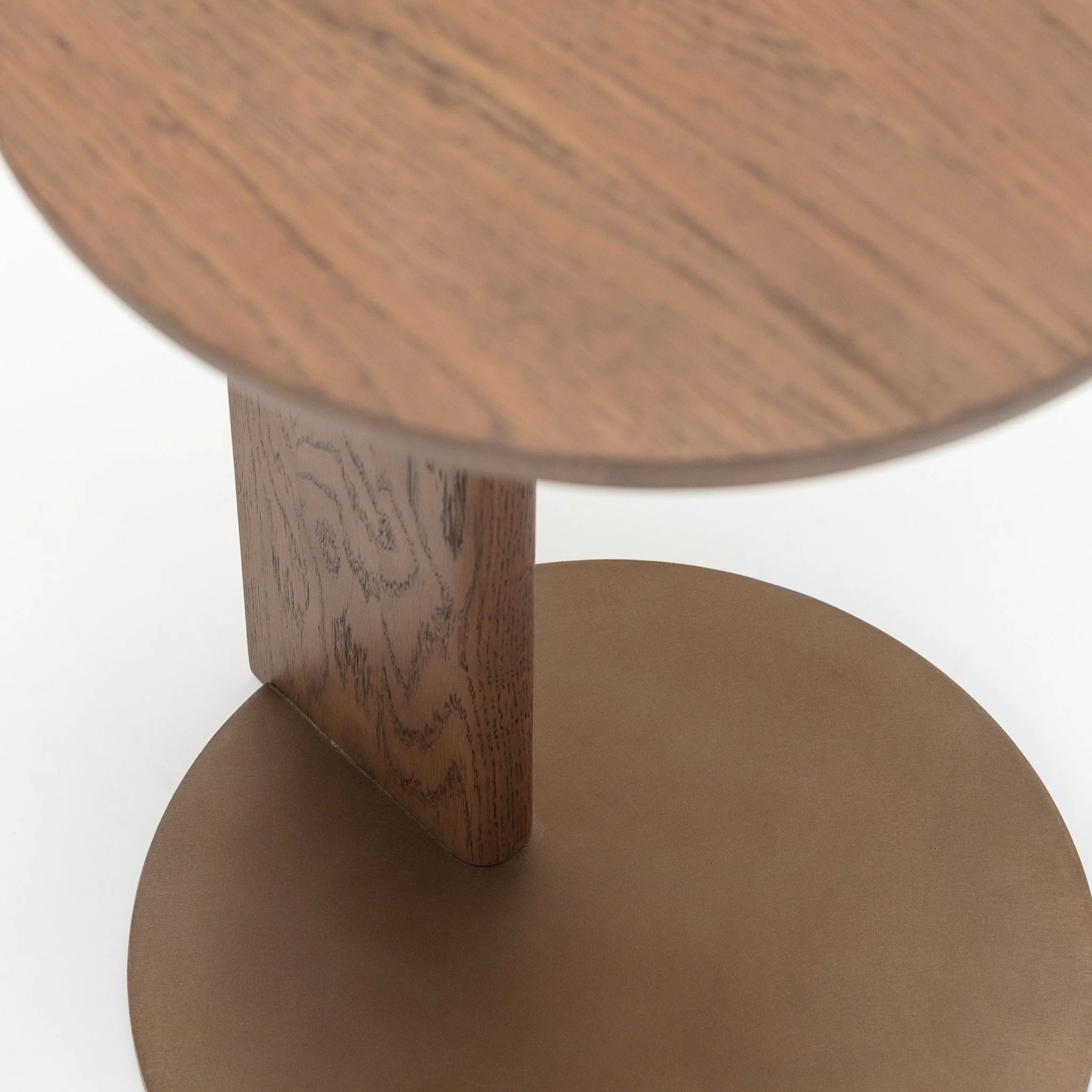 Guild Side Table - Latte Oak and Bronze - Image 5