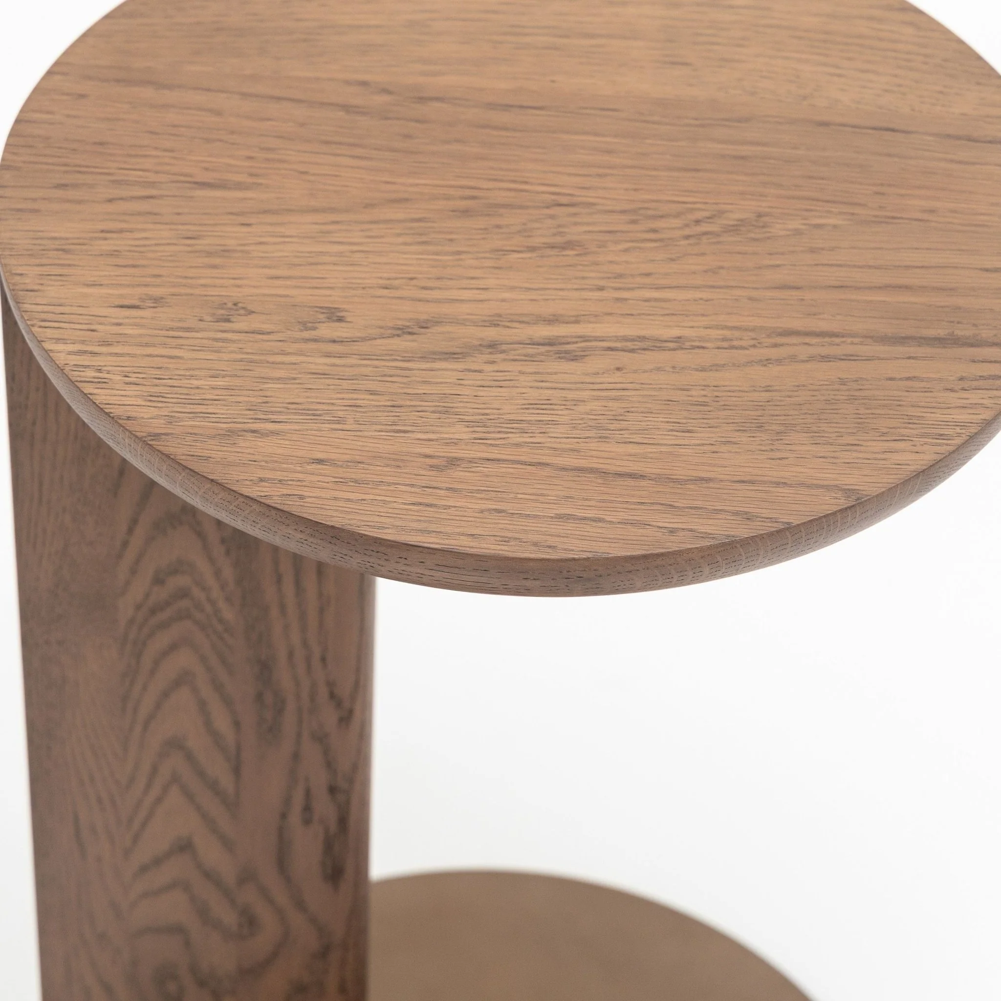 Guild Side Table - Latte Oak and Bronze - Image 9