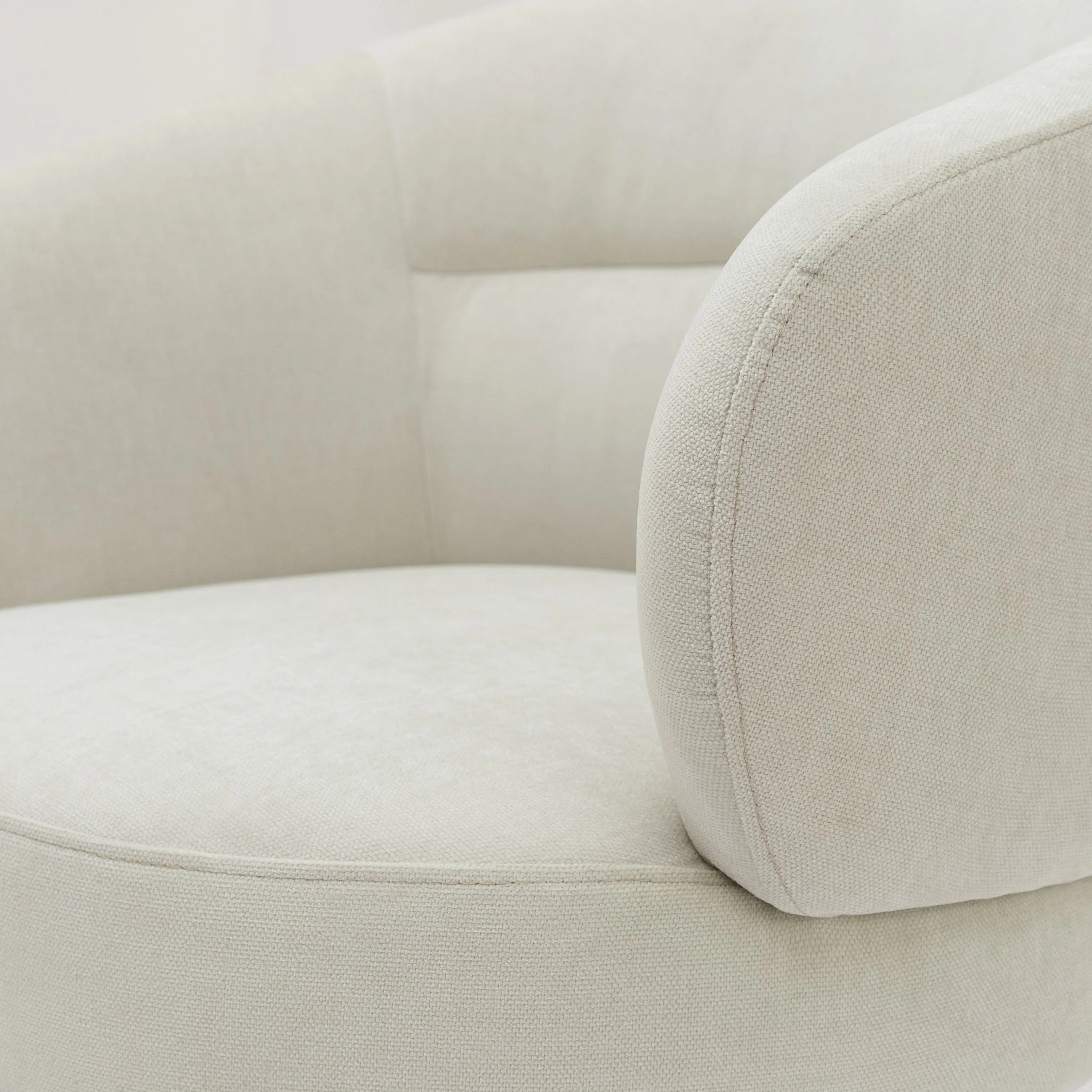 Gwen Swivel Chair - Ivory - Image 8