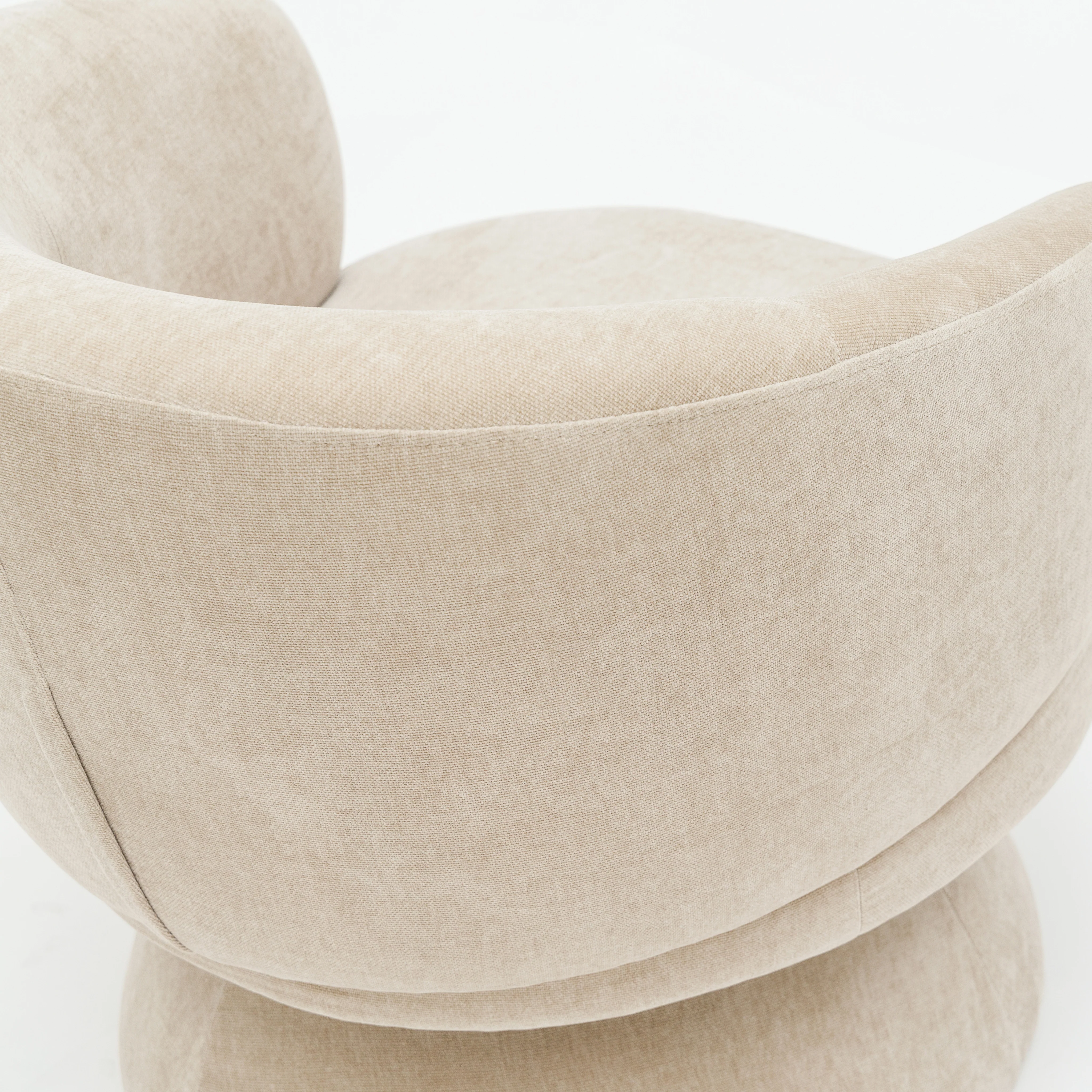 Gwen Swivel Chair - Latte - Image 5