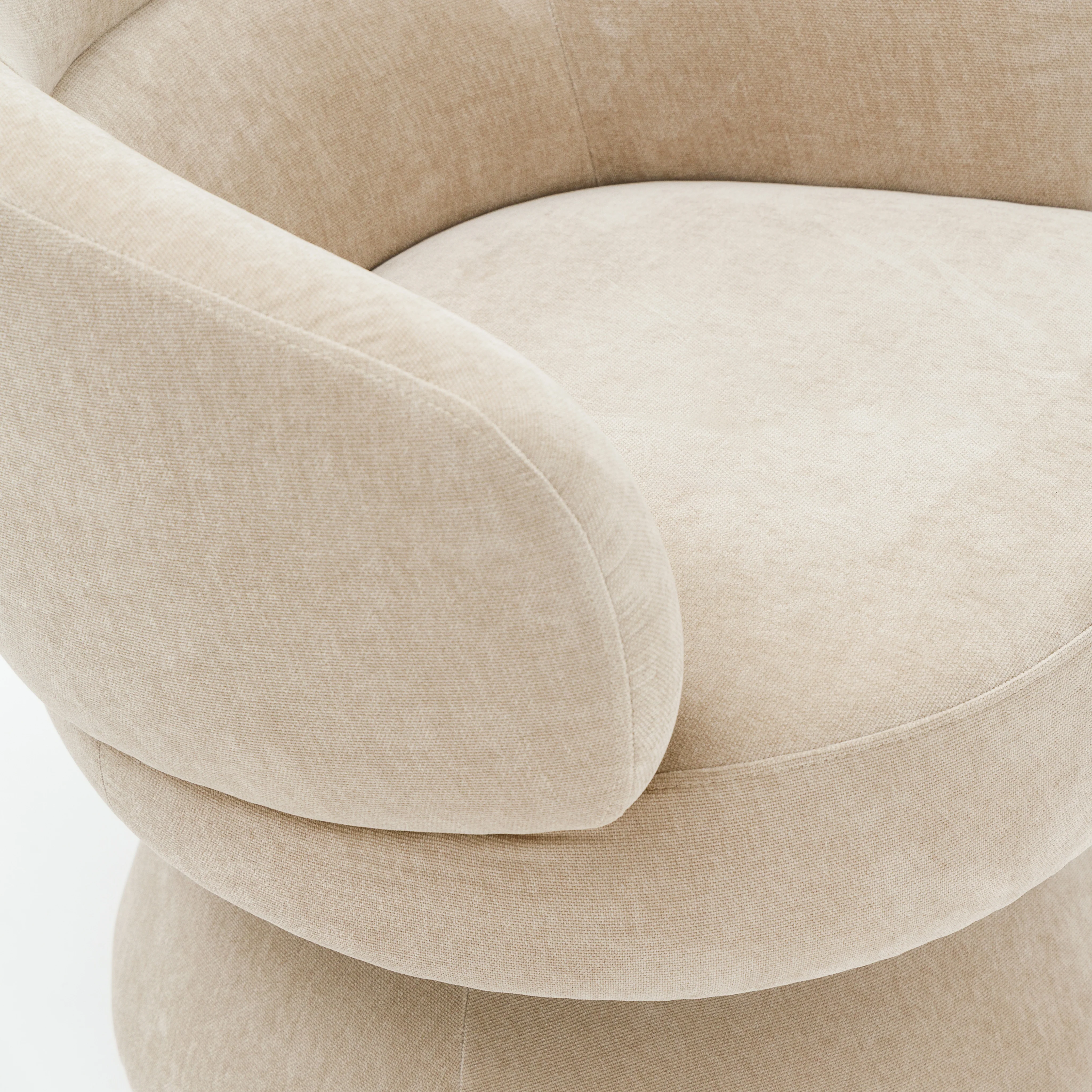 Gwen Swivel Chair - Latte - Image 6