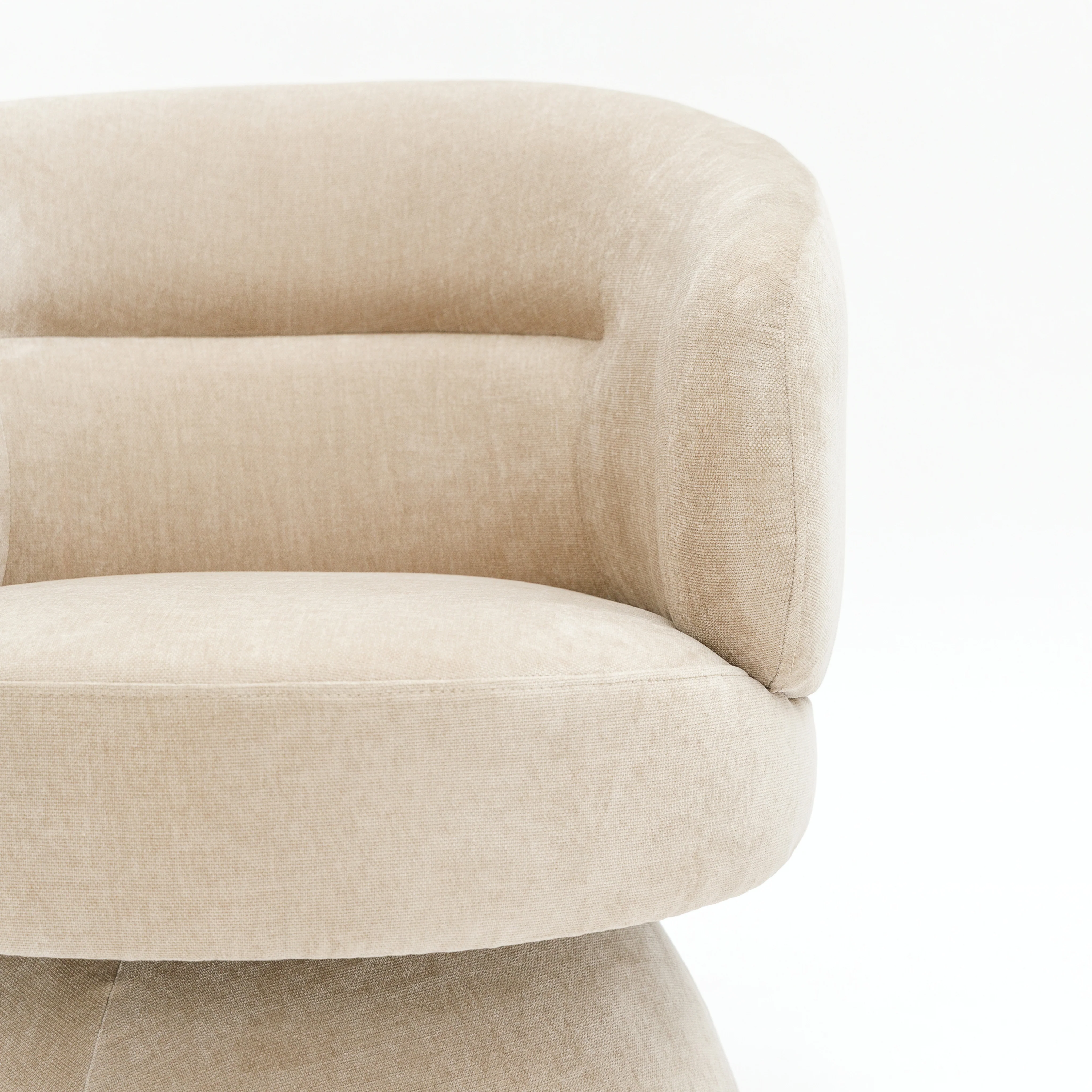 Gwen Swivel Chair - Latte - Image 9