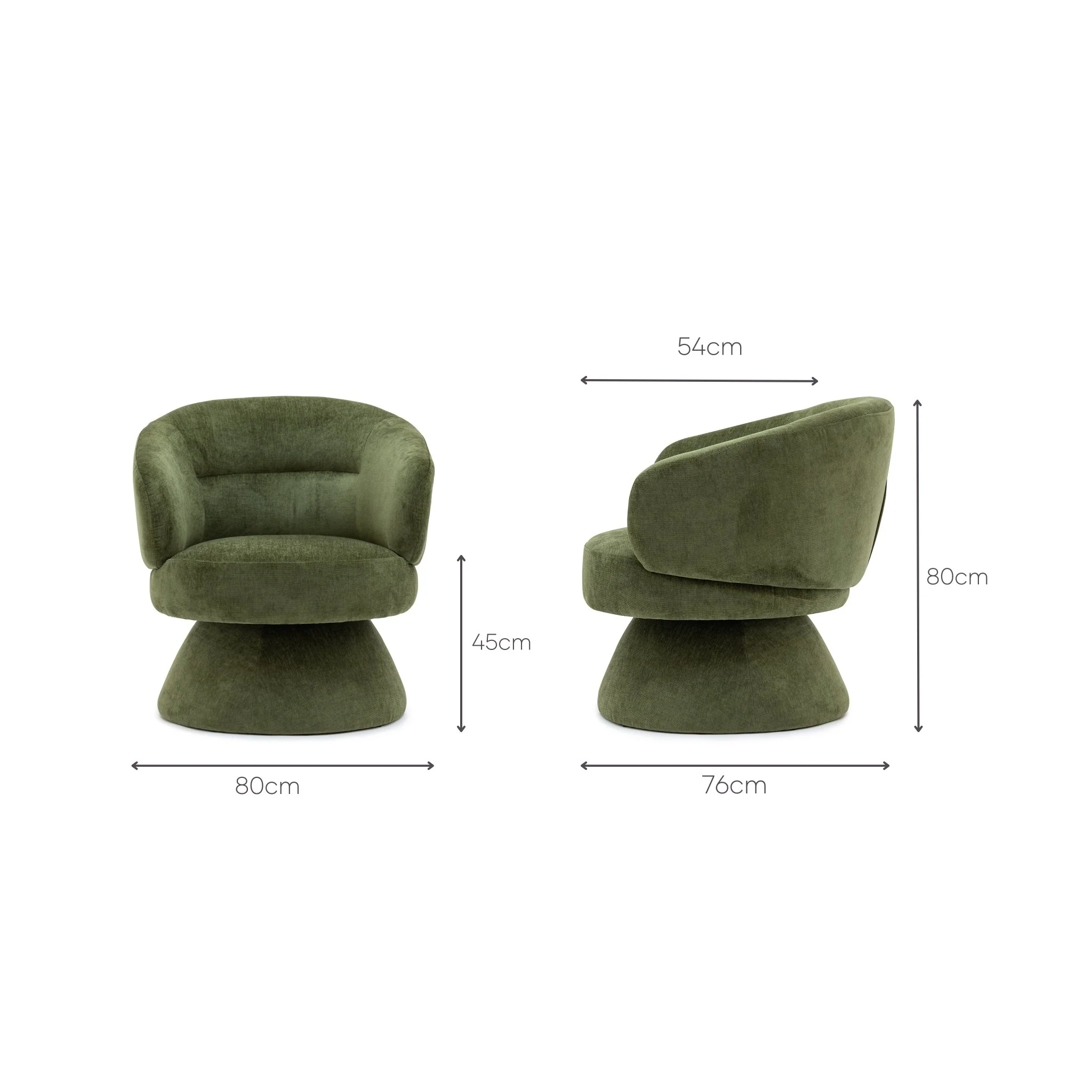 Gwen Swivel Chair - Moss - Image 13