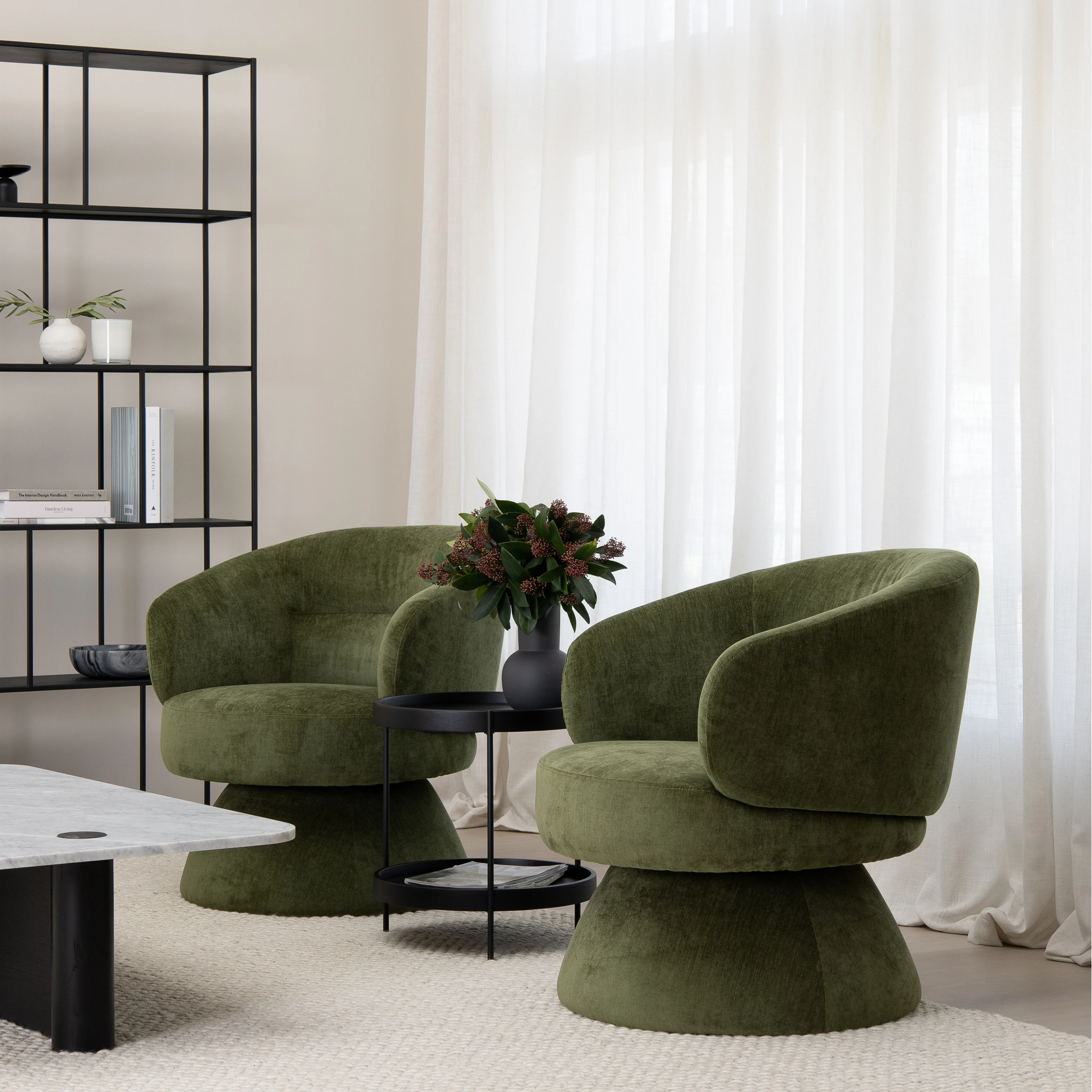 Gwen Swivel Chair - Moss - Image 2