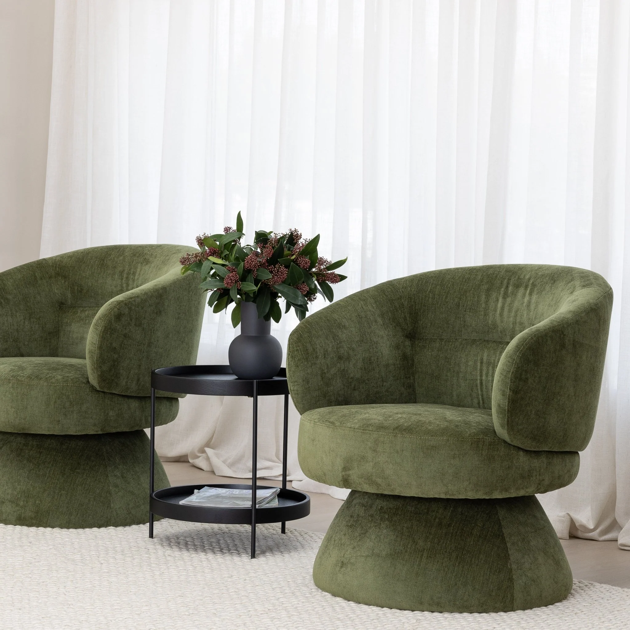 Gwen Swivel Chair - Moss - Image 6