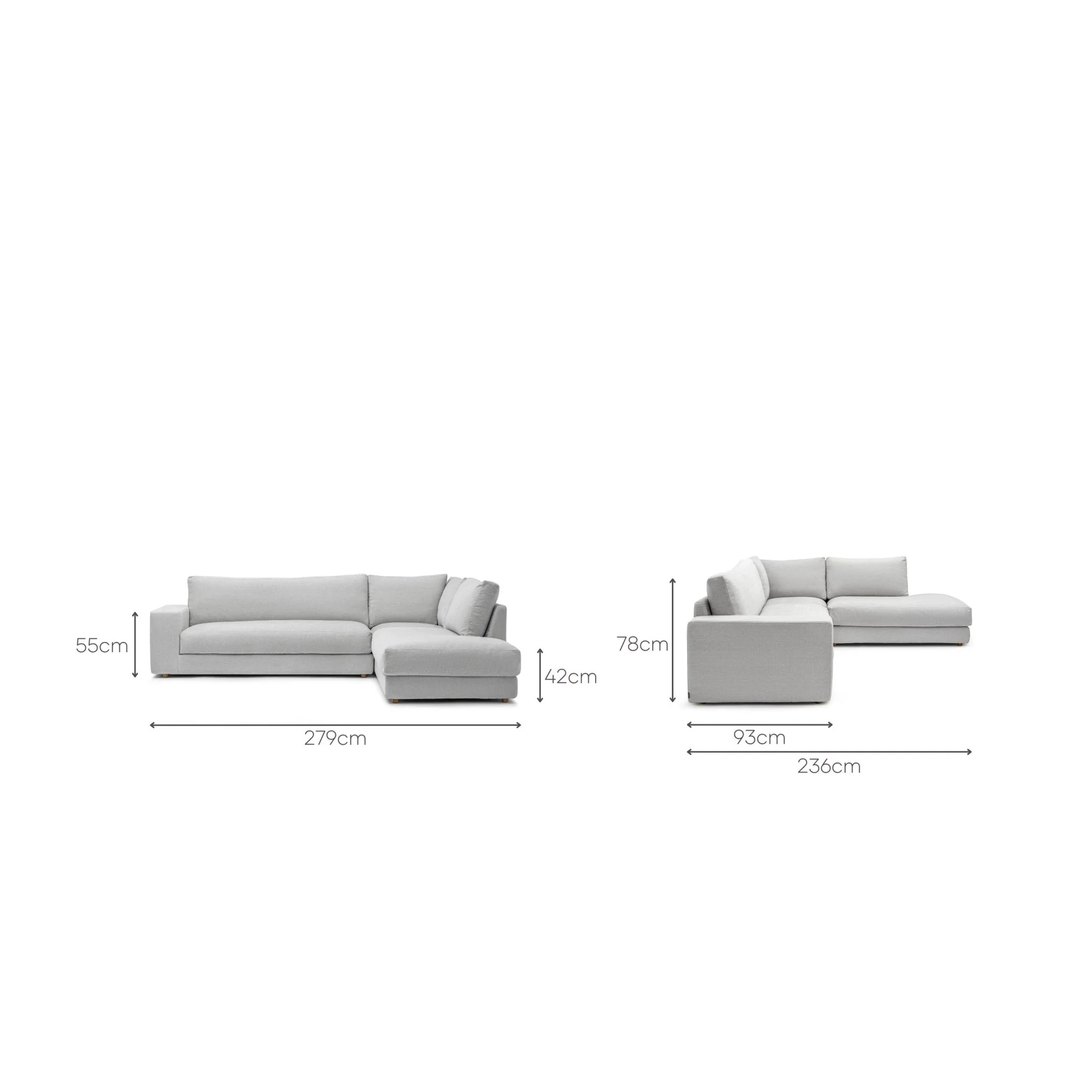 Hansen L Shaped Sofa - Alice Pearl - Image 9