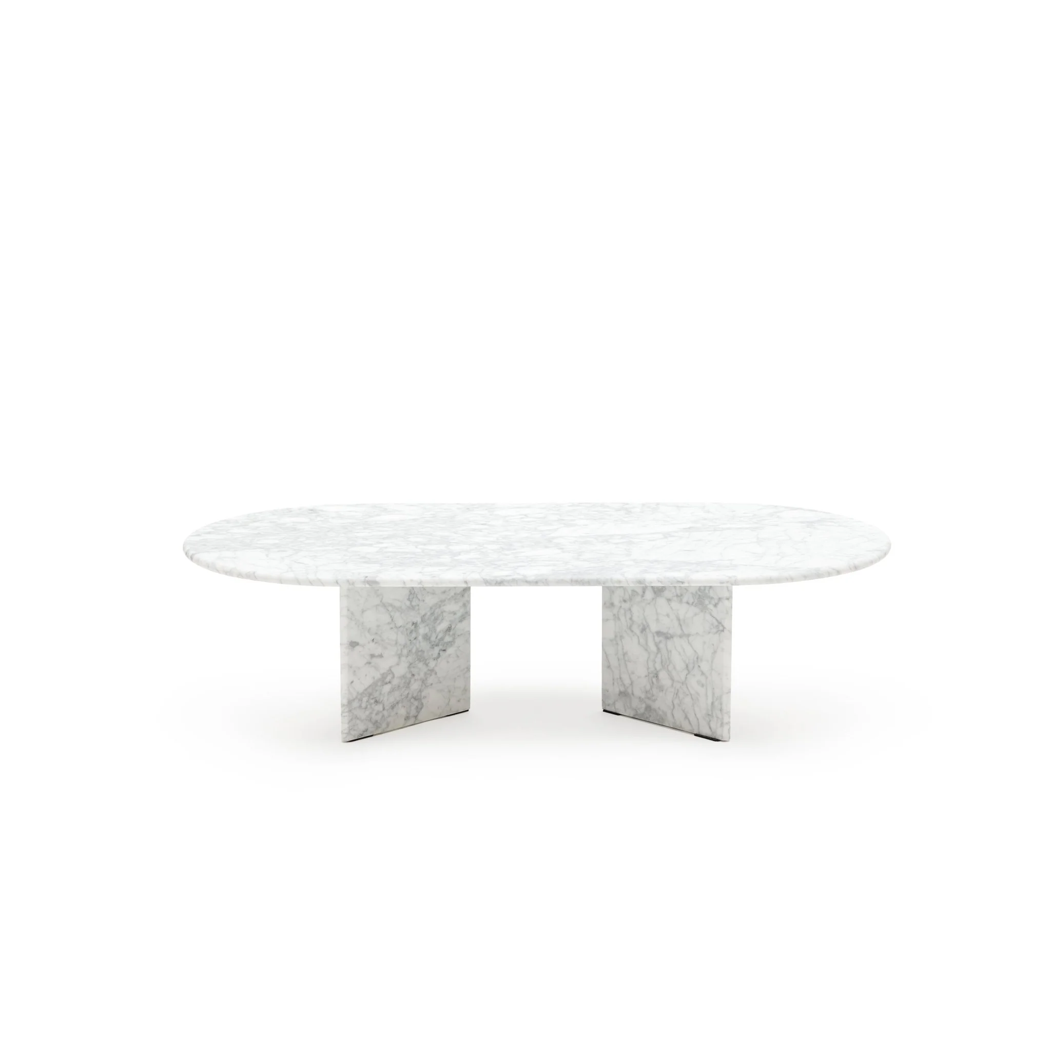 Haven Oval Coffee Table - Carrara Marble