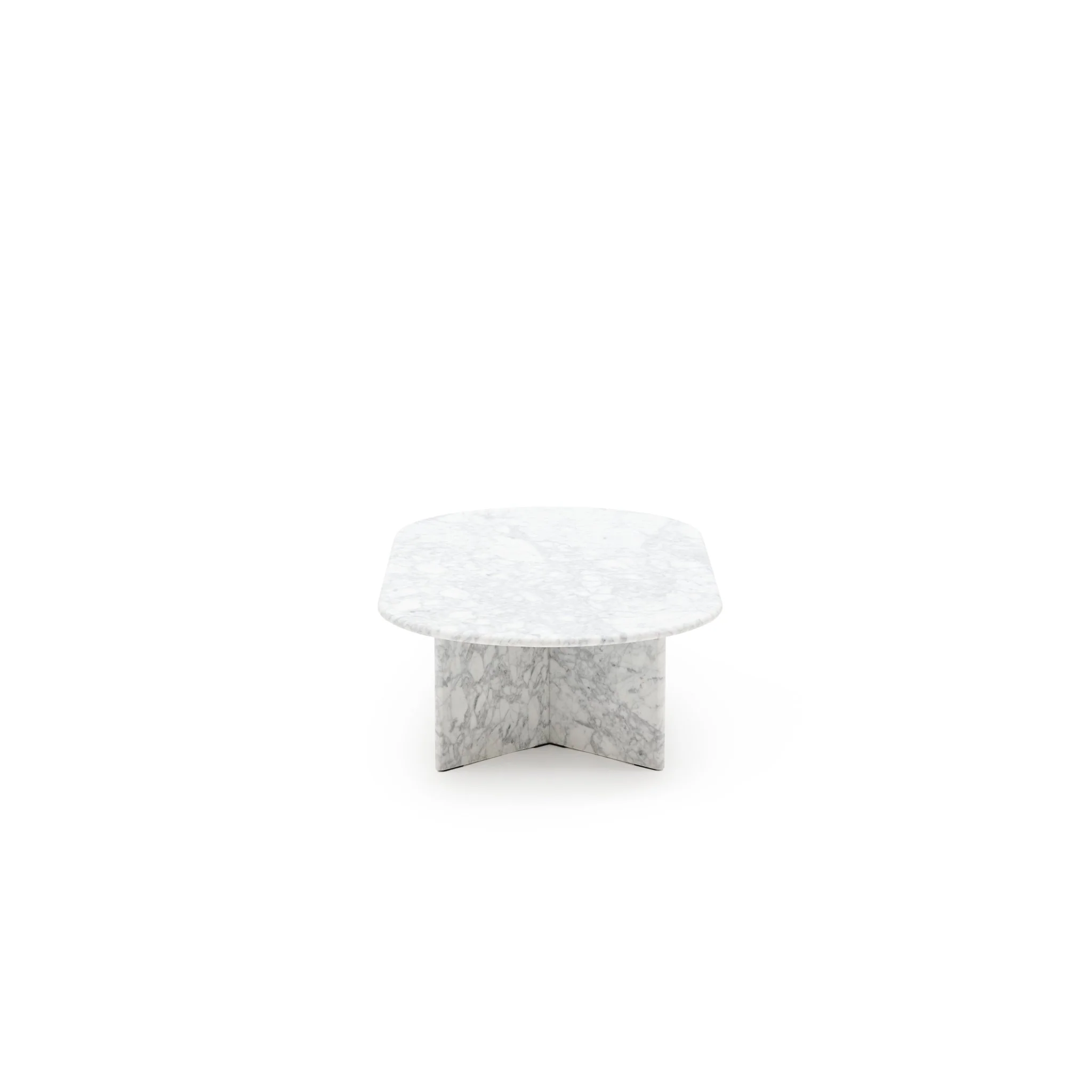 Haven Oval Coffee Table - Carrara Marble - Image 3