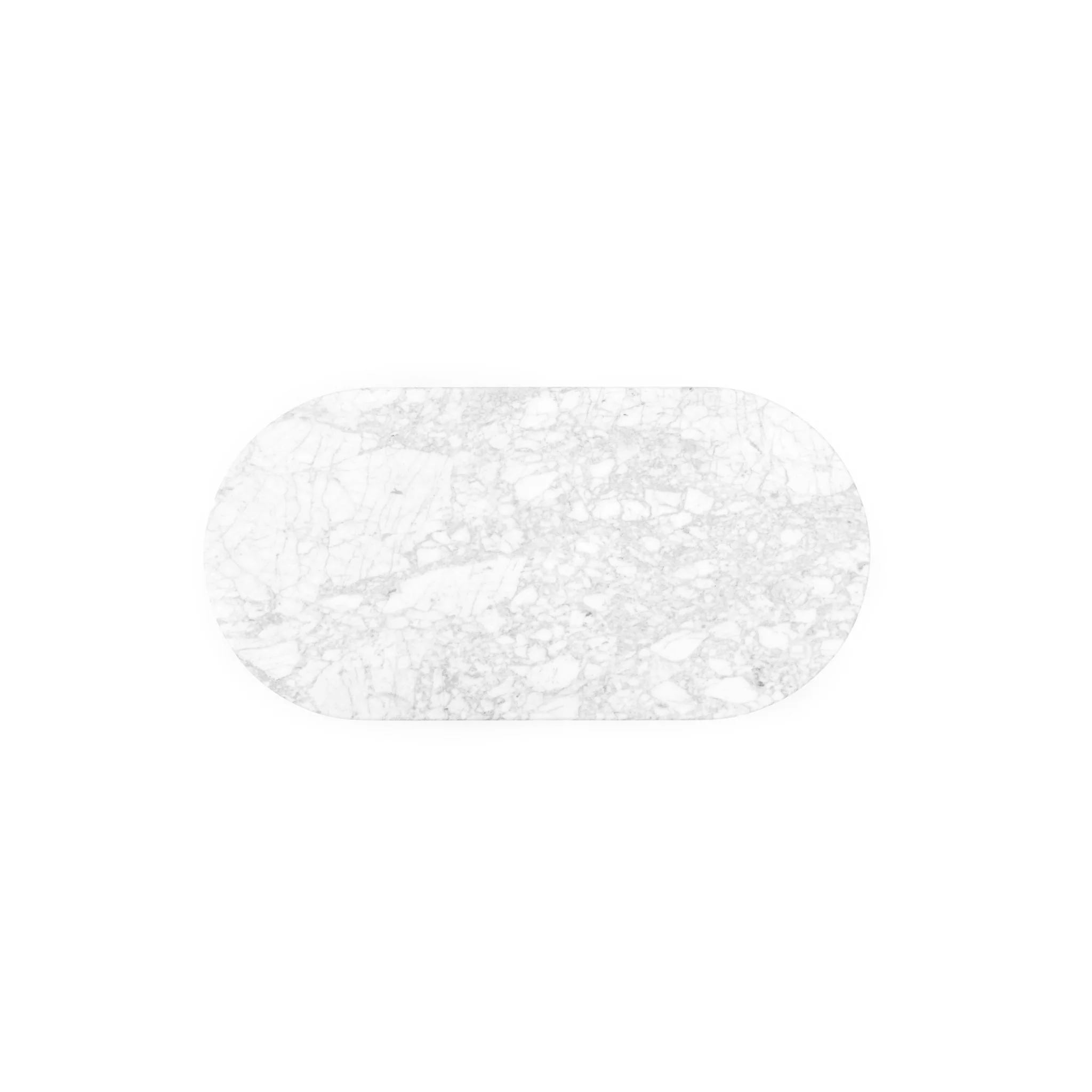 Haven Oval Coffee Table - Carrara Marble - Image 4