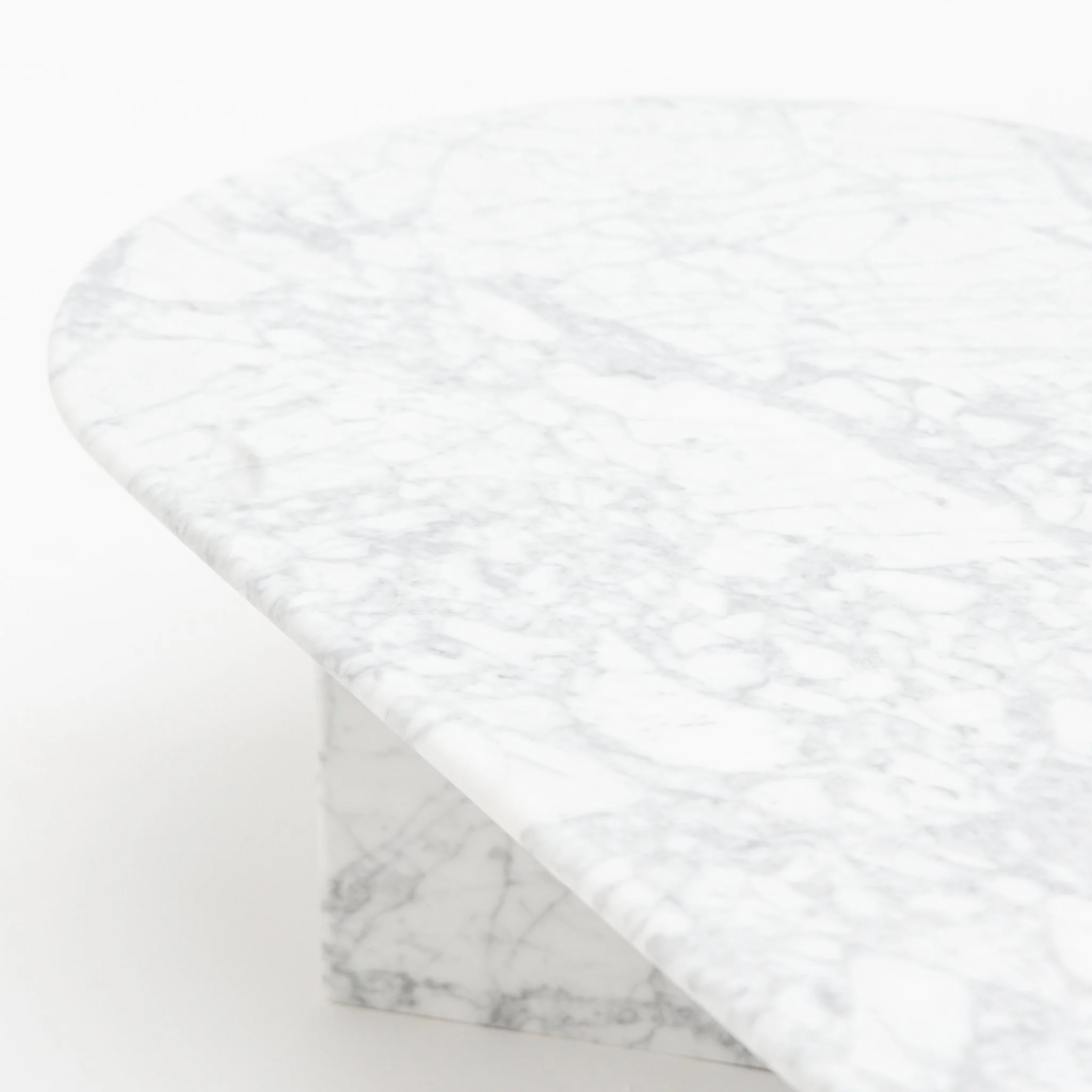 Haven Oval Coffee Table - Carrara Marble - Image 6