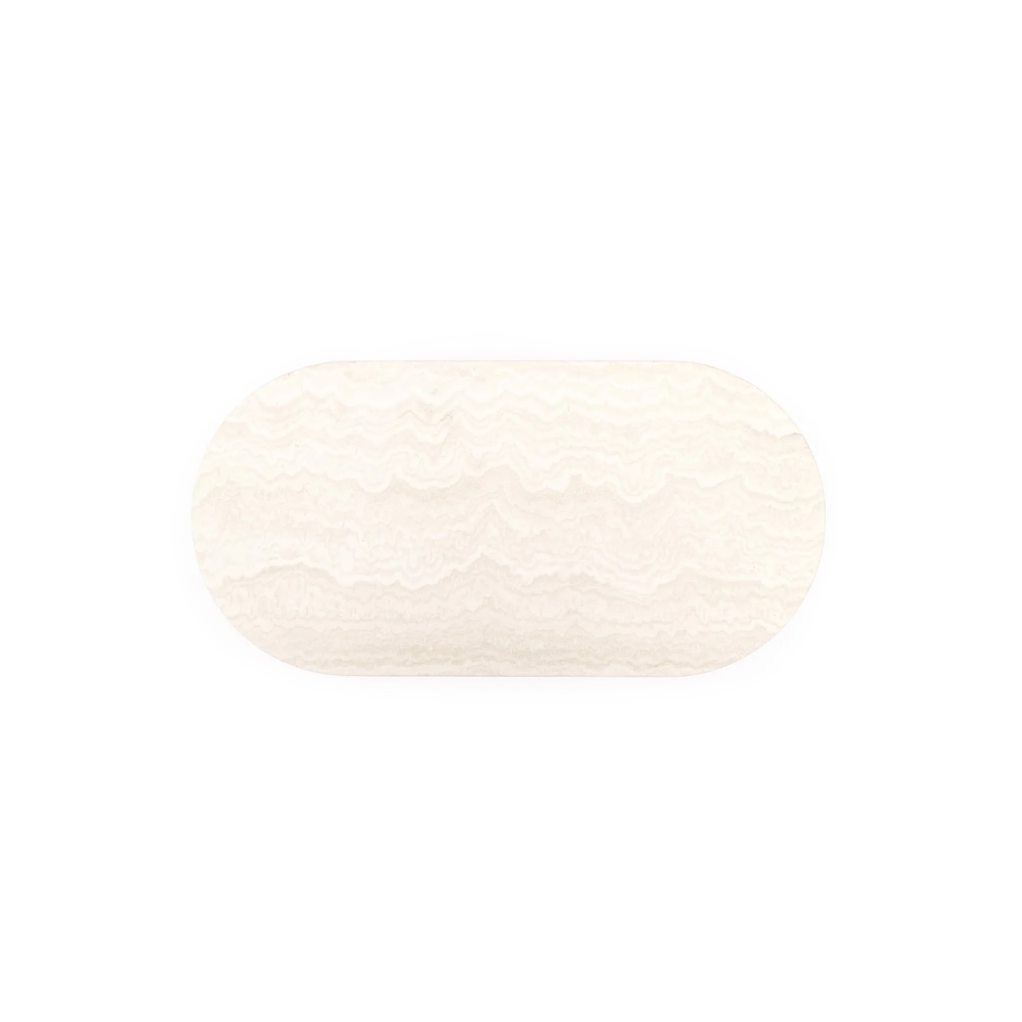 Haven Oval Coffee Table - White Travertine - Image 4