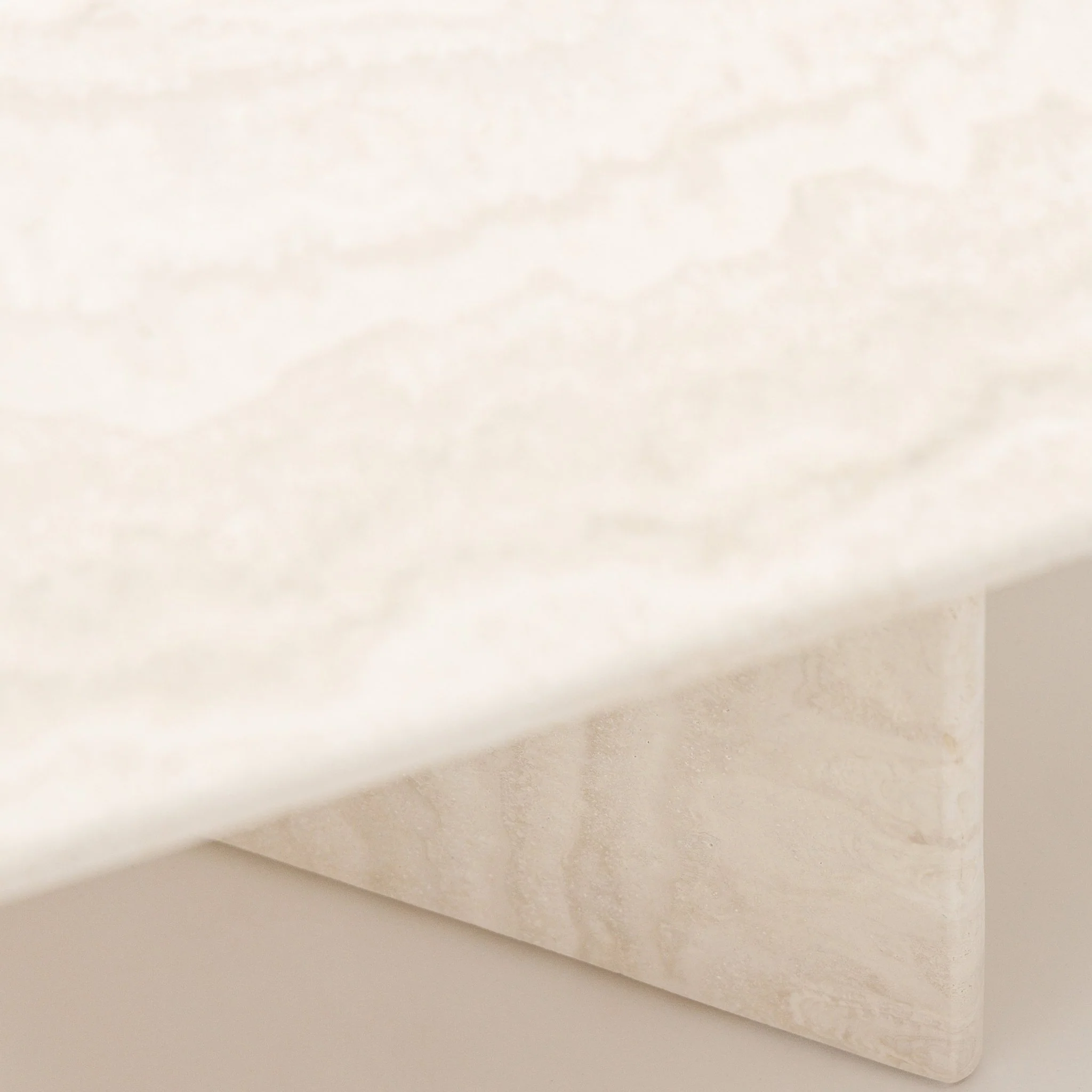 Haven Oval Coffee Table - White Travertine - Image 7