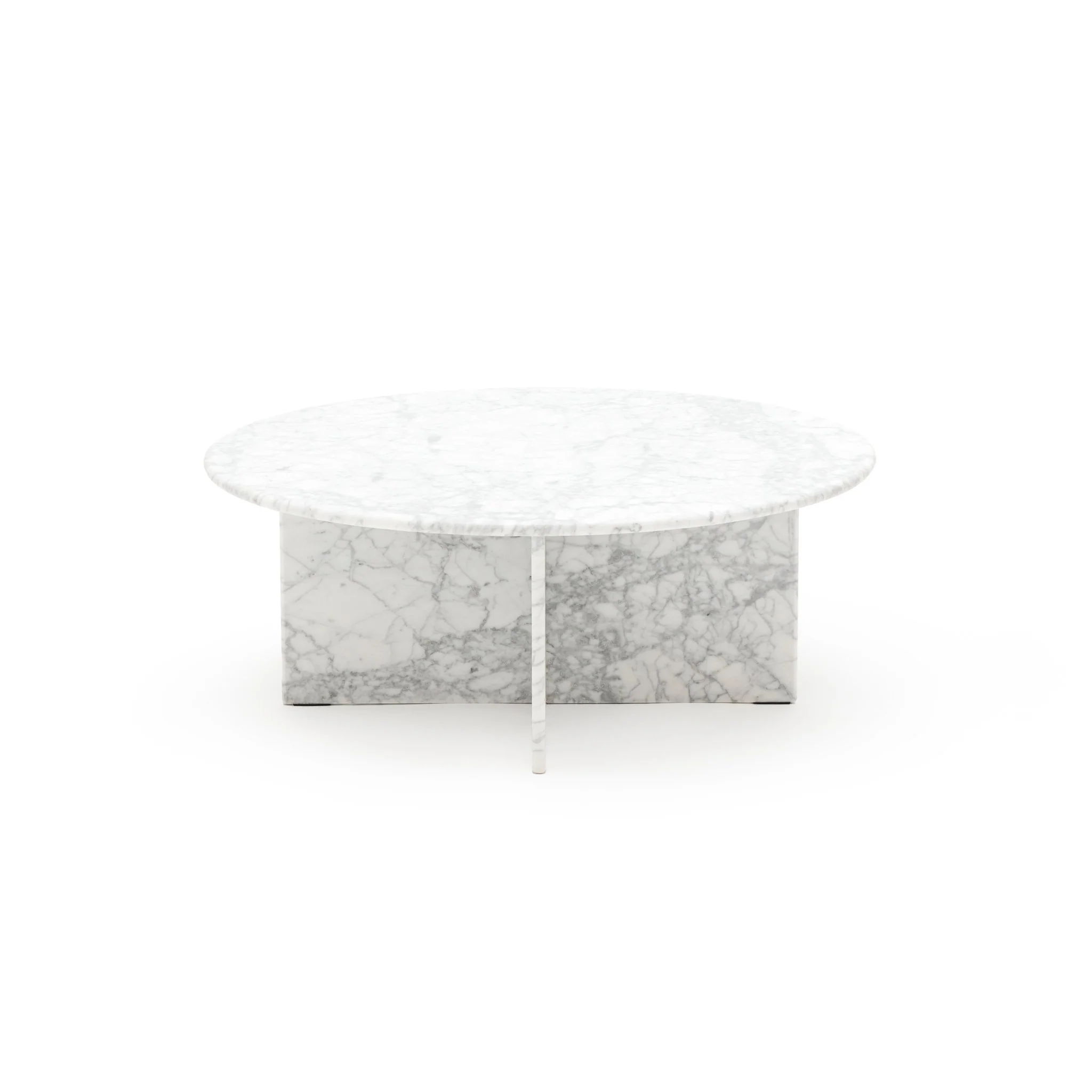Haven Round Coffee Table - Carrara Marble