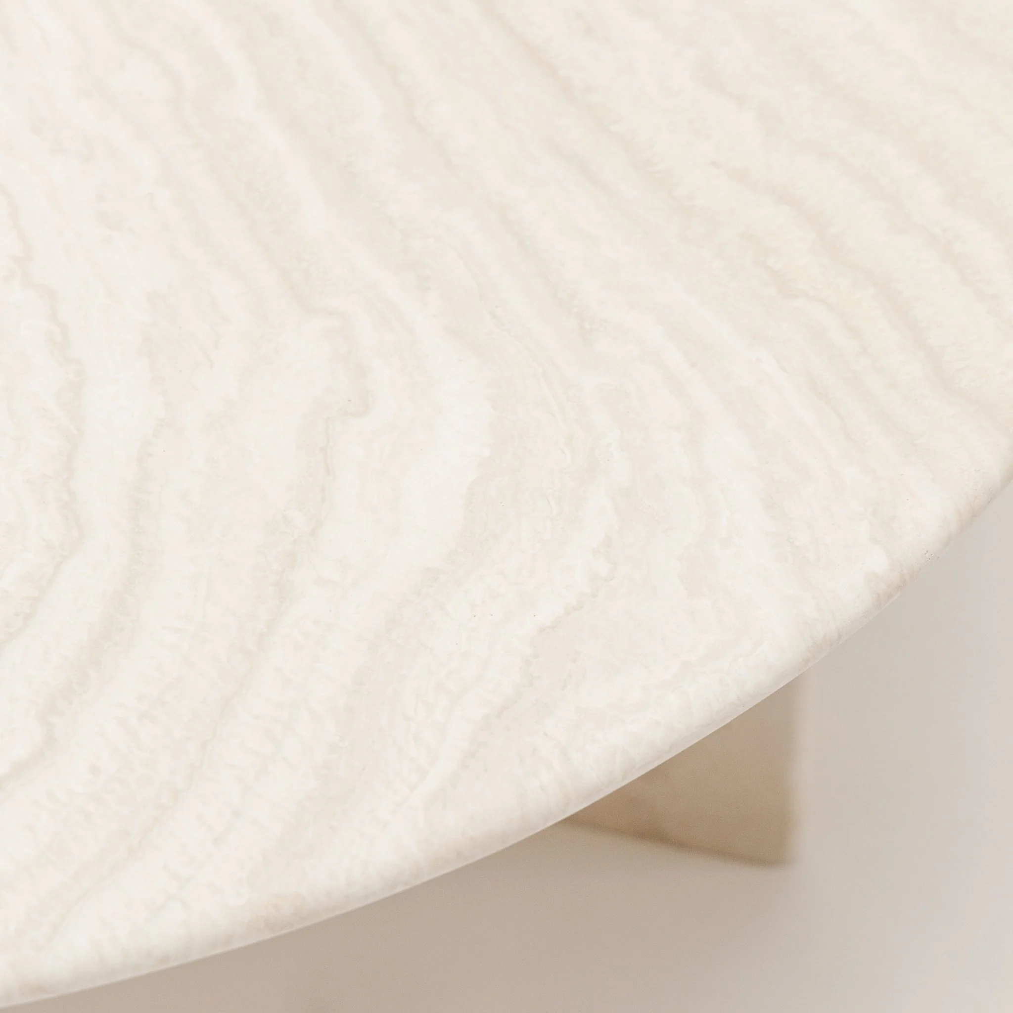 Haven Round Coffee Table - White Travertine - Image 5