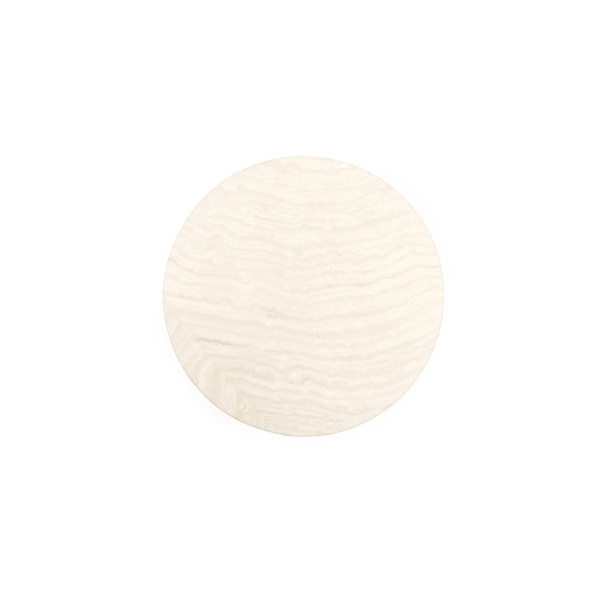 Haven Round Side Table - White Travertine - Image 6