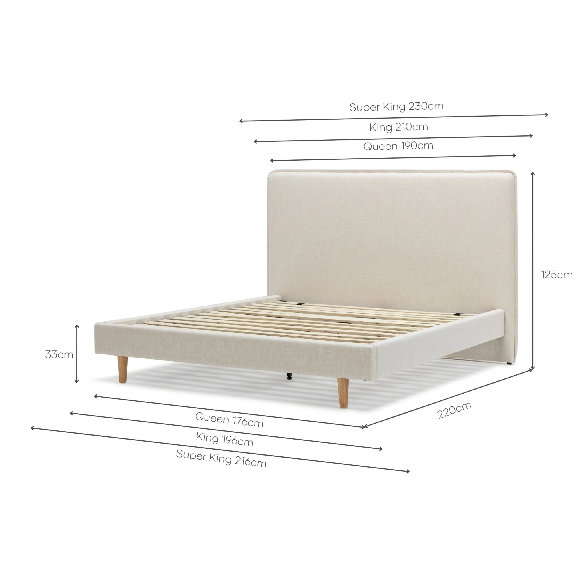Heidi Standard Bed - Beige - Image 7