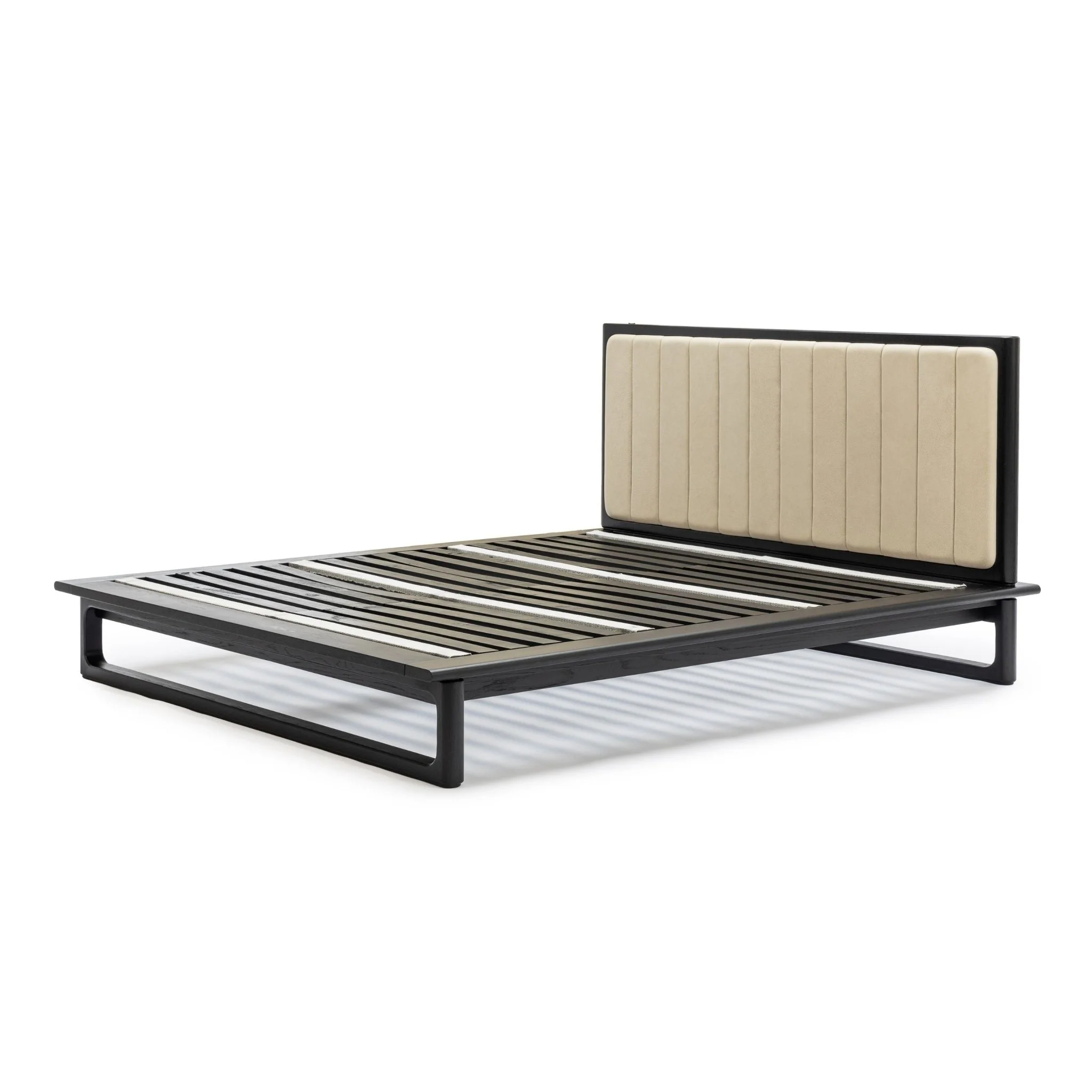 Hover Bed - Black Oak & Limestone Leather - Image 3