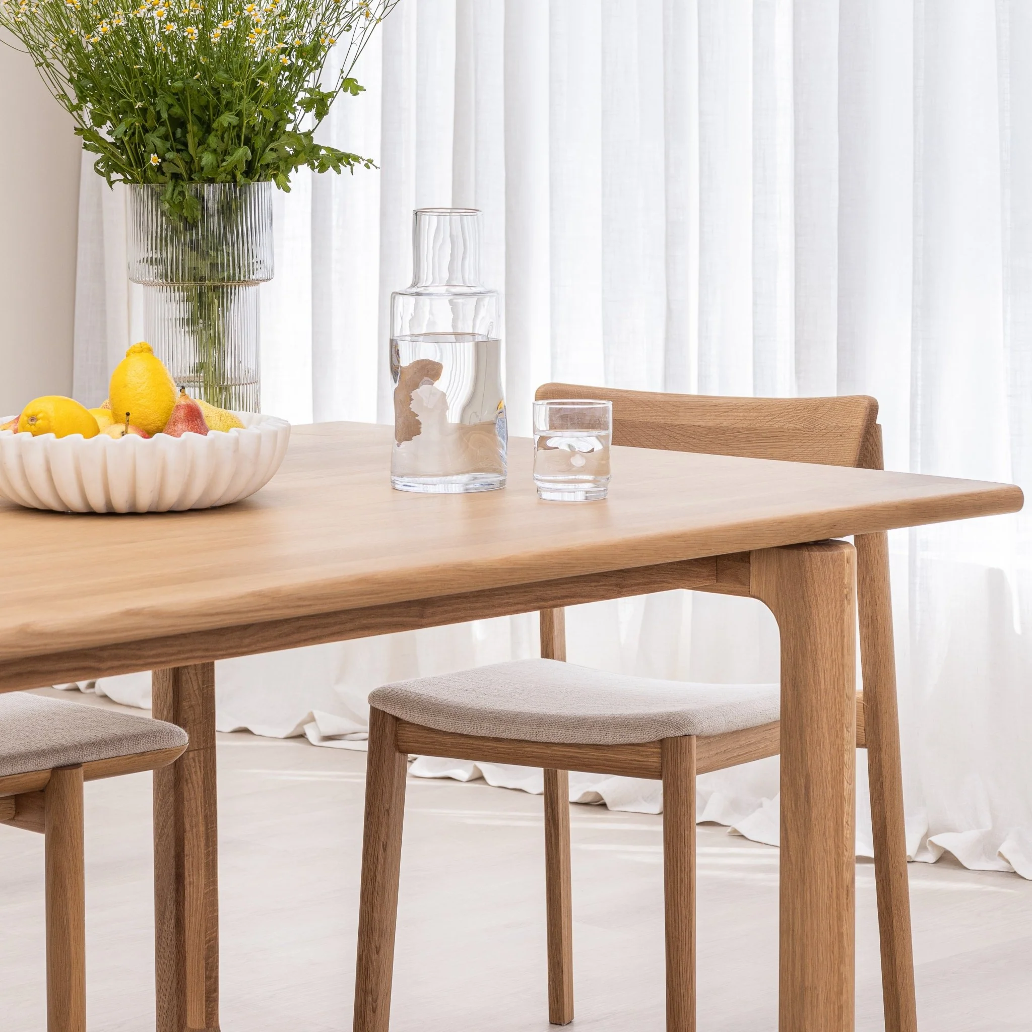 Hover Dining Table - Light Oak - Image 15