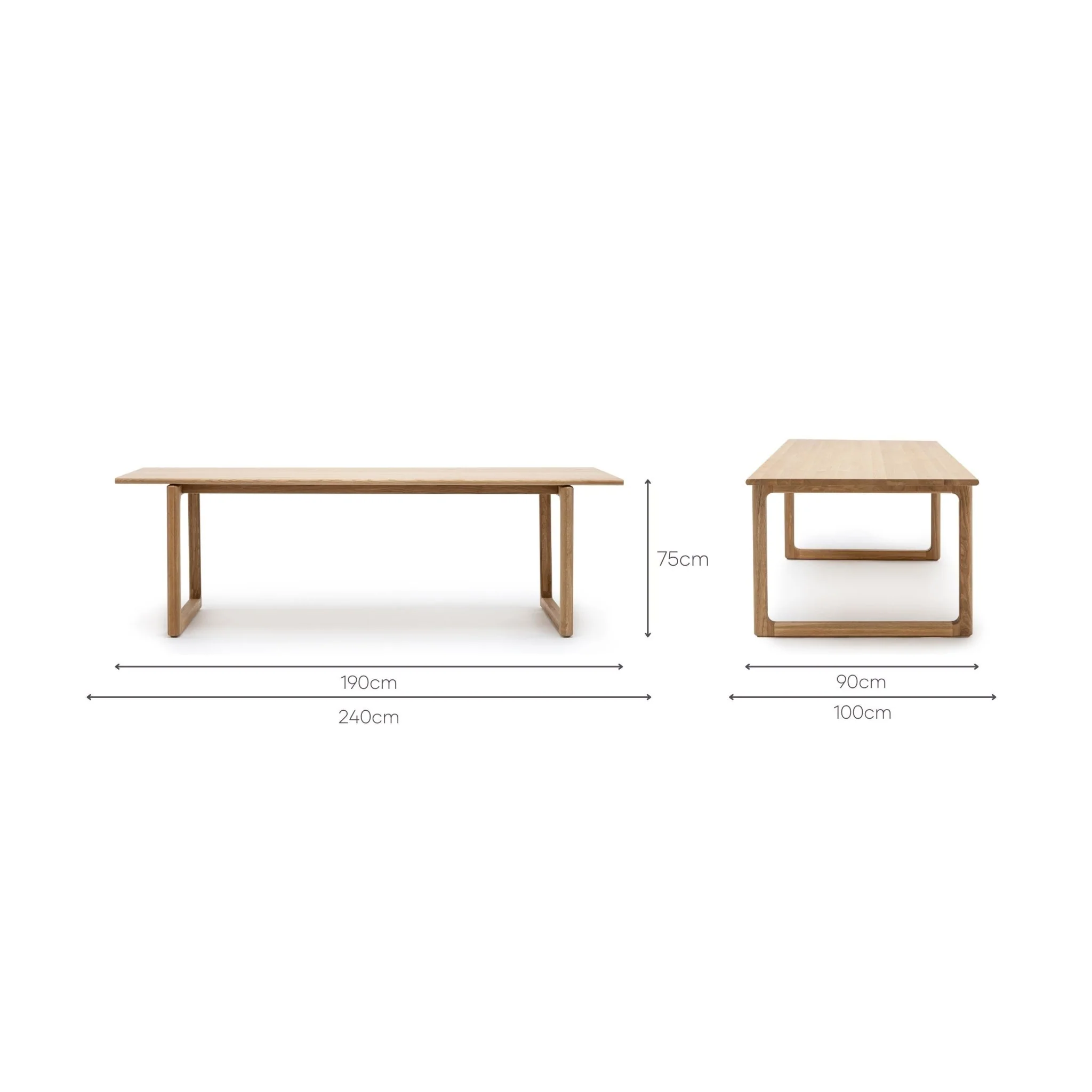 Hover Dining Table - Light Oak - Image 21