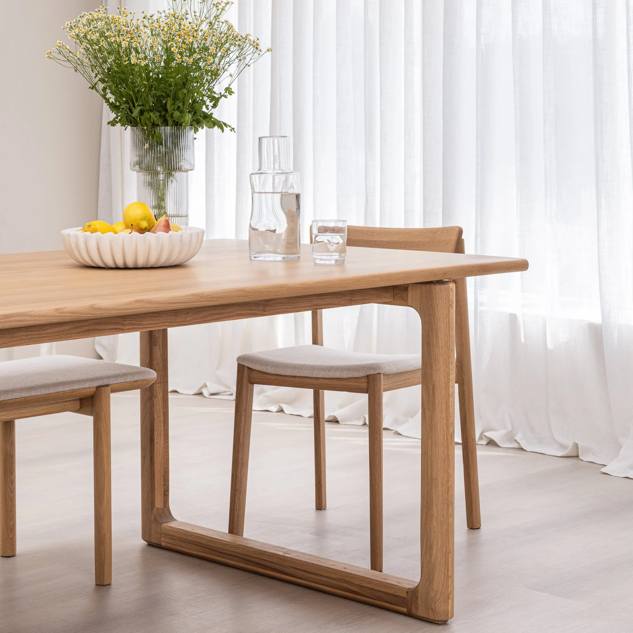 Hover Dining Table - Light Oak - Image 5