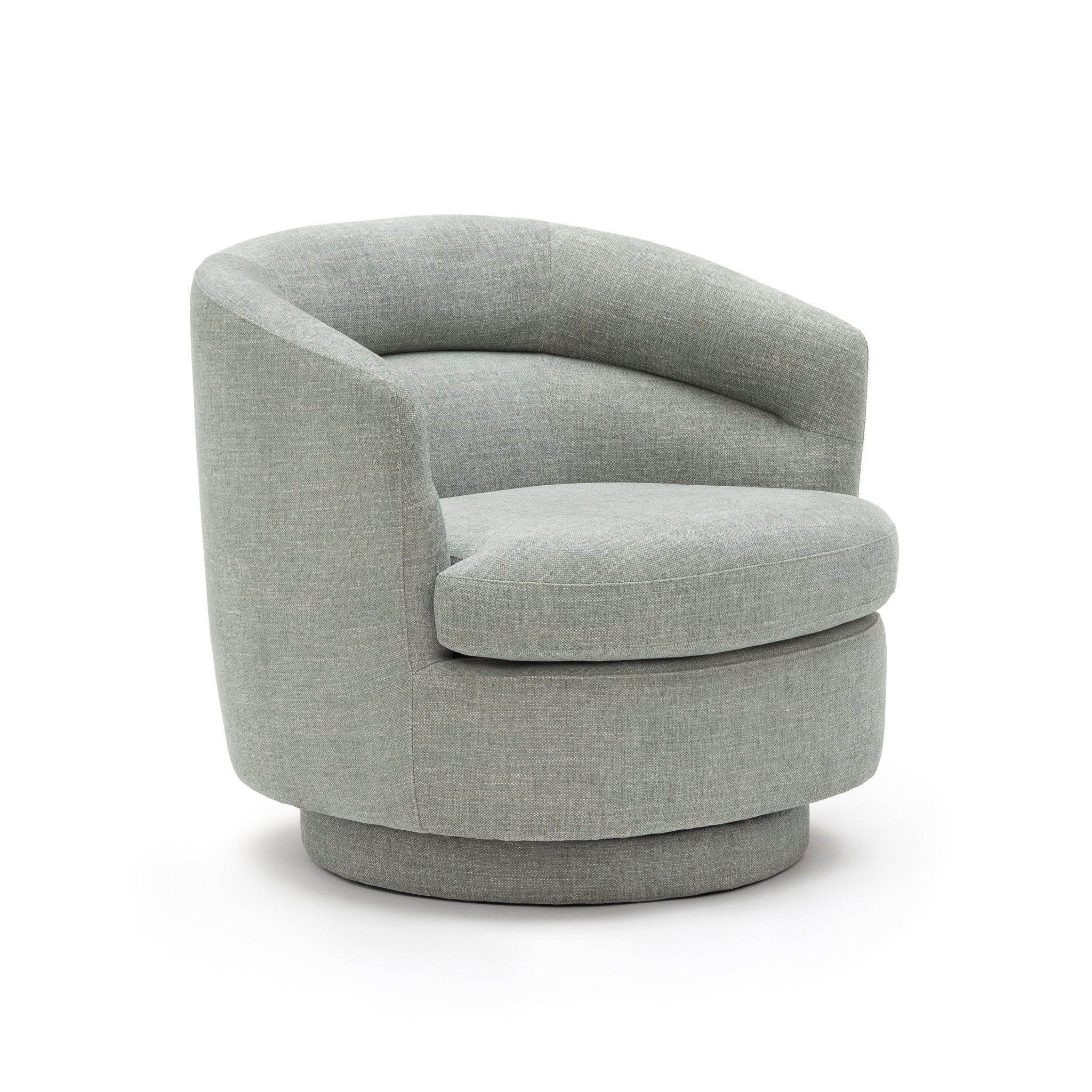 Hugo Swivel Chair - Seashell Blue