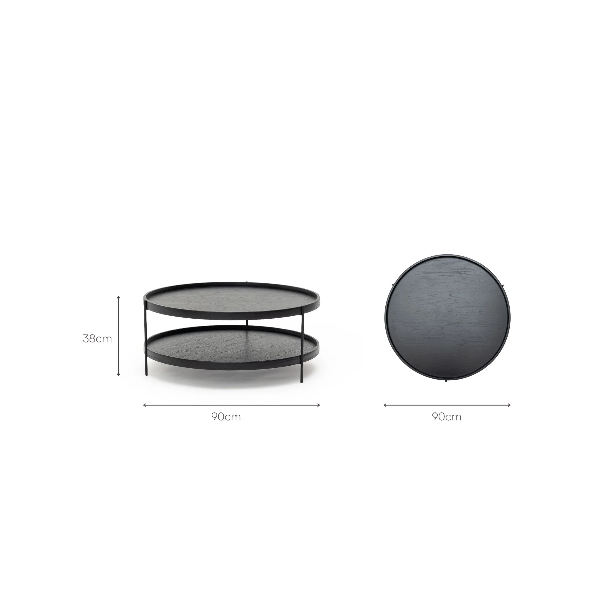 Humla Coffee Table - Black Oak - Image 11