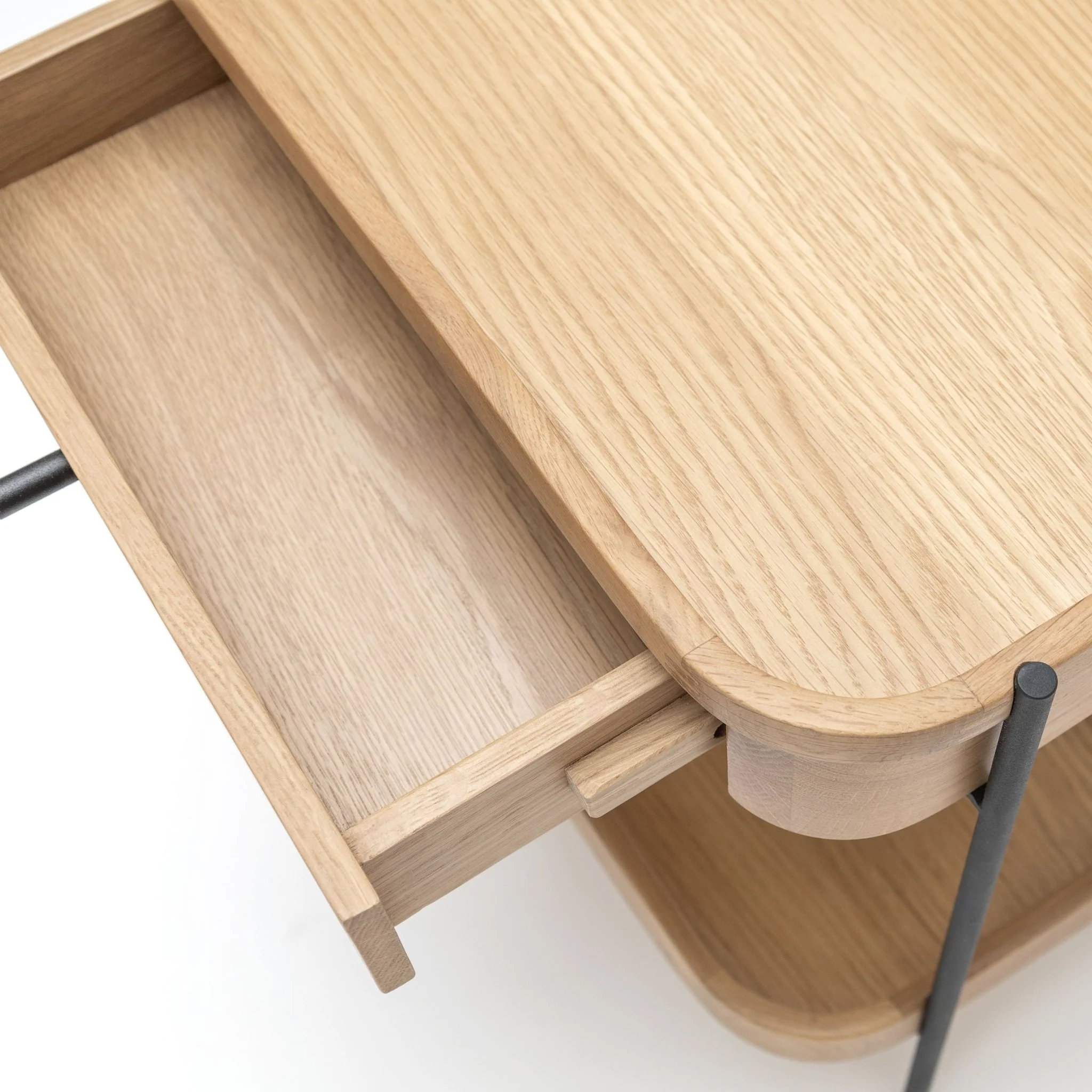 Humla Side Table With Storage - Light Oak - Image 5