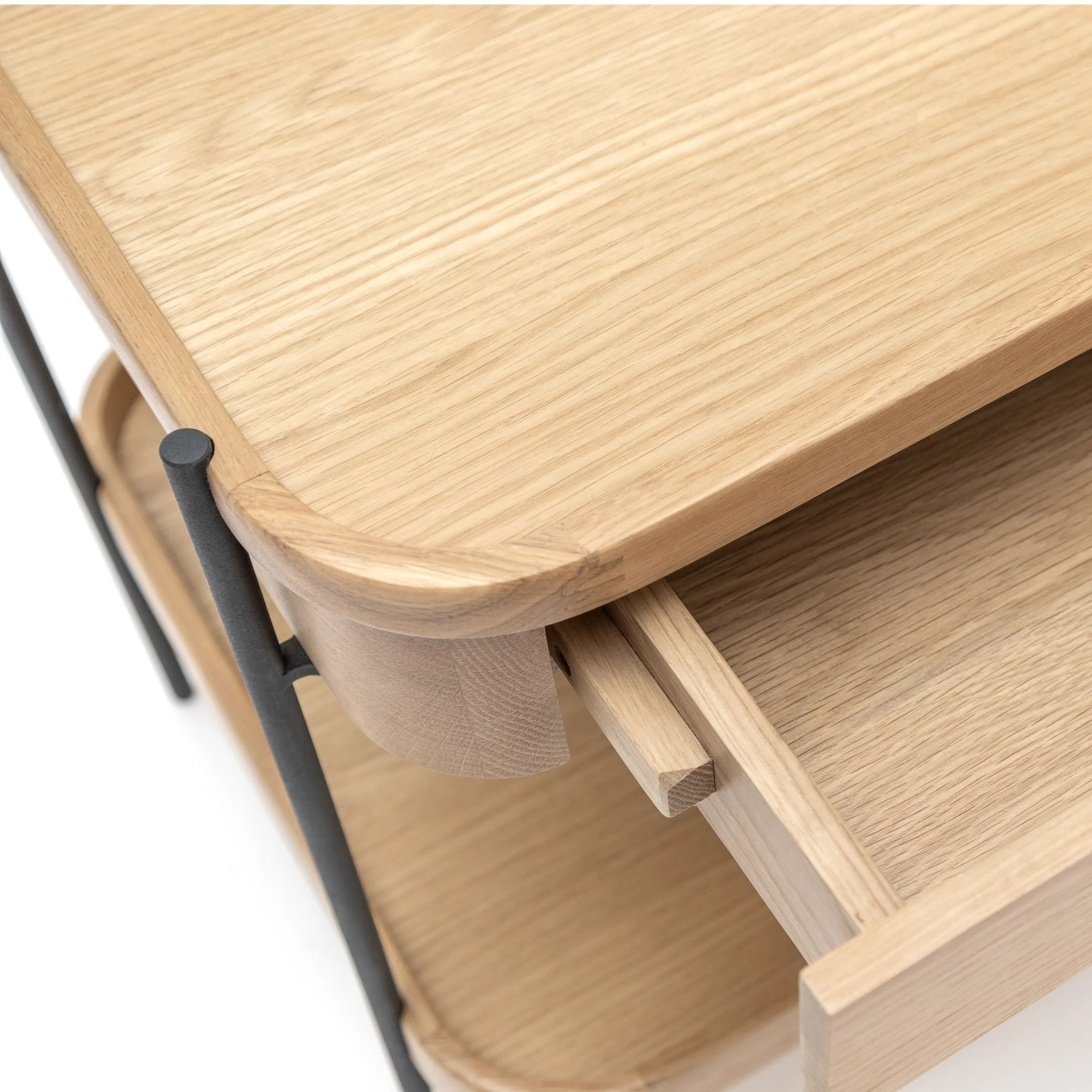 Humla Side Table With Storage - Light Oak - Image 6