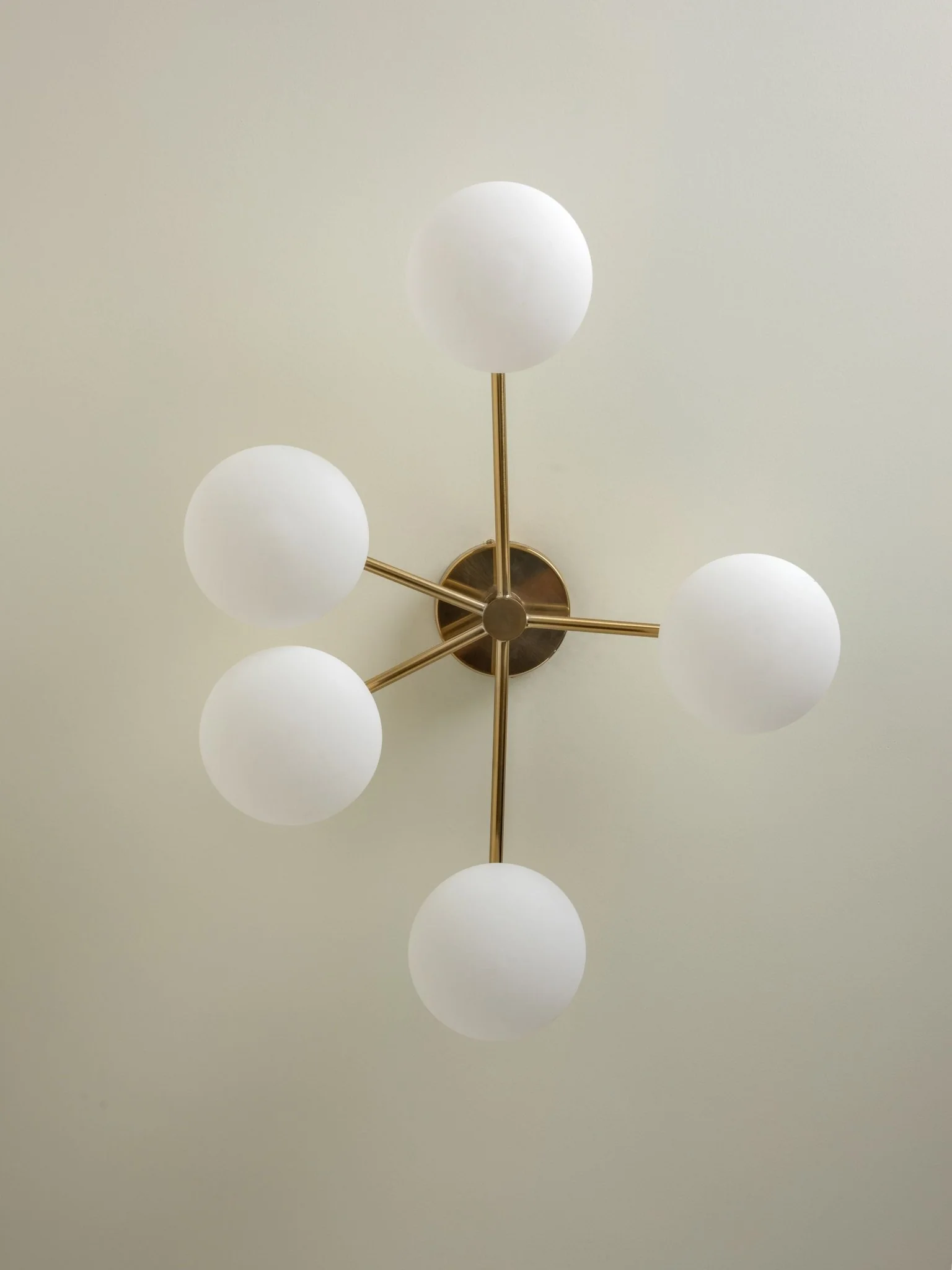 Imperial - 5 Light Brass And Opal Flush - Image 3