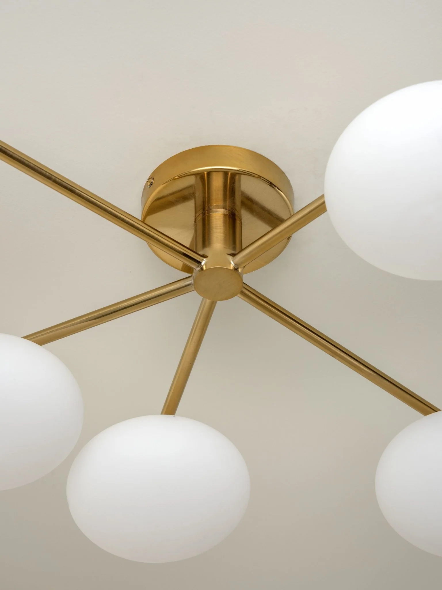 Imperial - 5 Light Brass And Opal Flush - Image 4