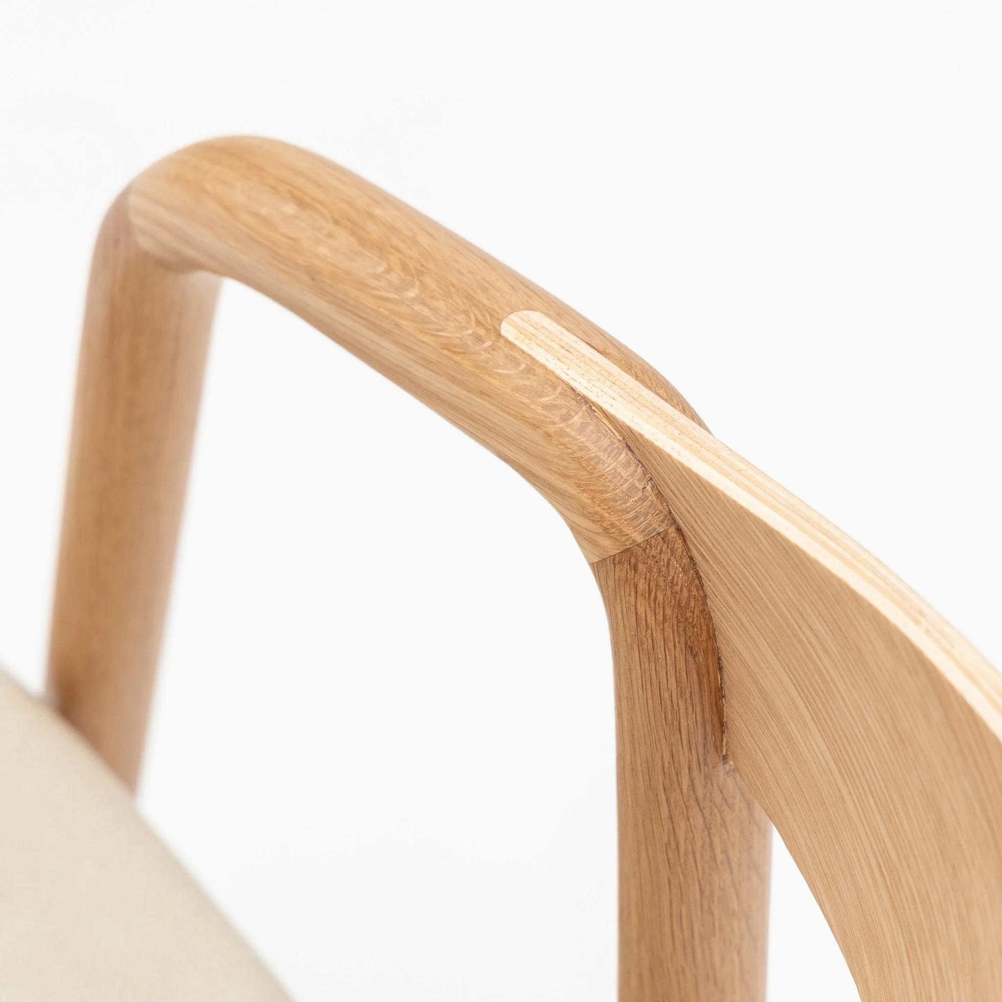 Inlay Chair - Light Oak & Limestone Leather - Image 13