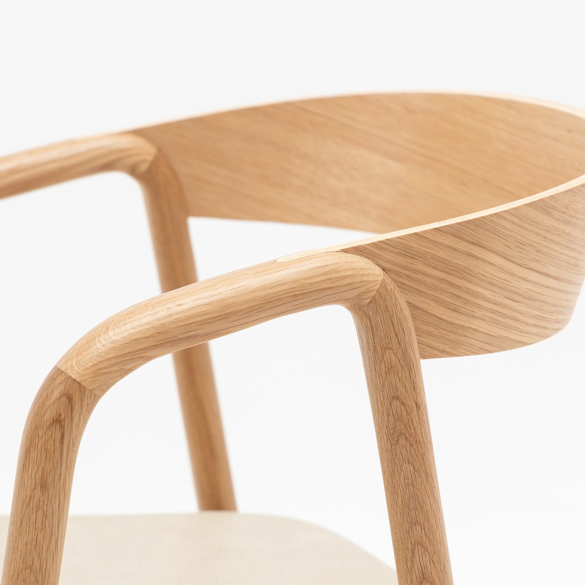 Inlay Chair - Light Oak & Limestone Leather - Image 14